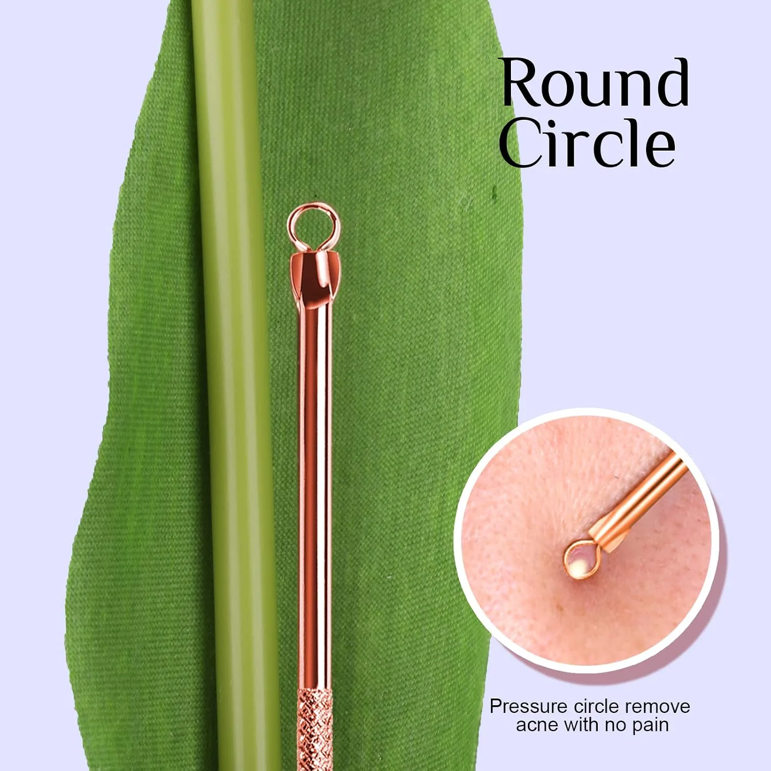 Teenitor Pimple Popper Tool, Blackhead Remover Tools, Comedone Extractor Tool Acne Tools, Pimple Extractor Tool, Blackhead Extractor Tool, Black Head Remover for Face Tool Rose Gold