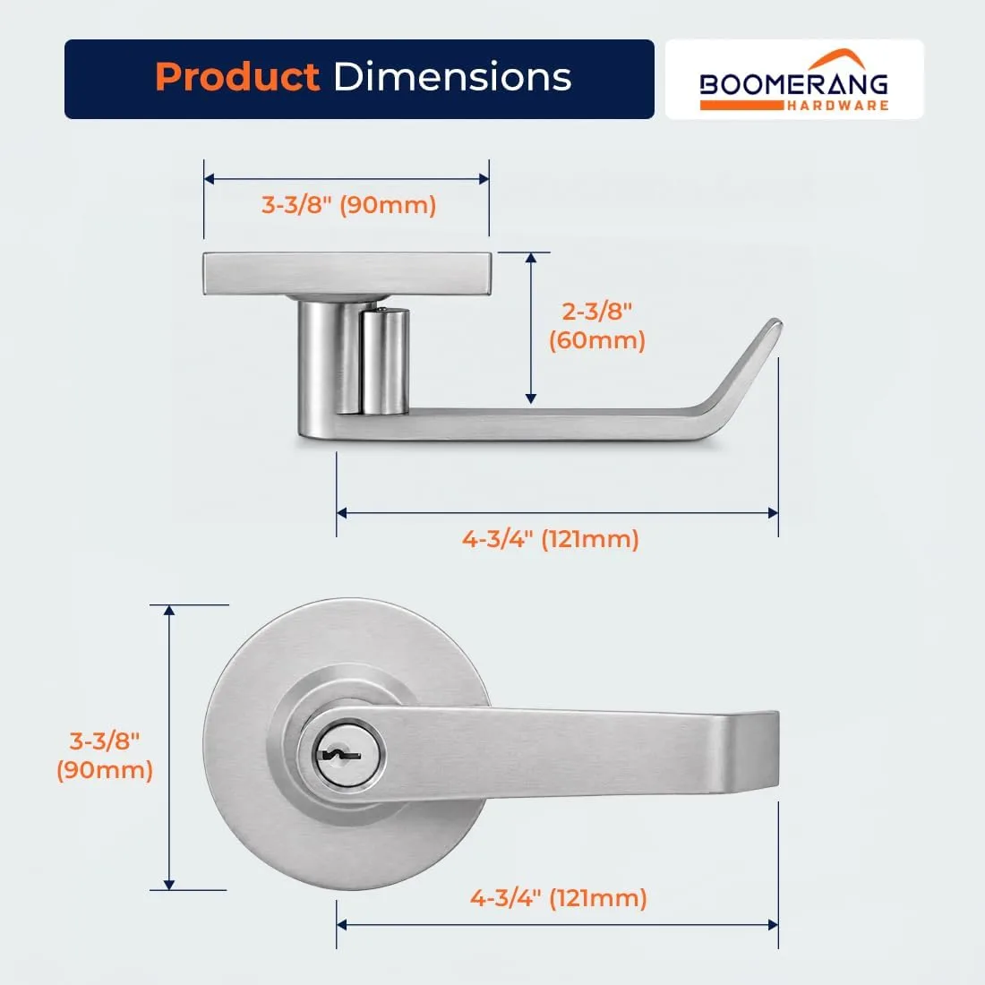 Boomerang Heavy-Duty Entry Function-Keyed Alike Commercial Lever Door Lock