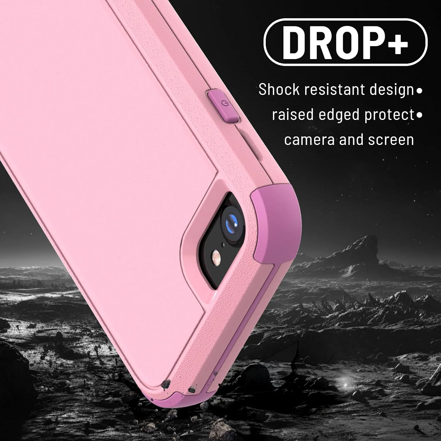 X-belmox Heavy Duty Phone Case for iPhone SE 3rd Generation Drop Proof Pink
