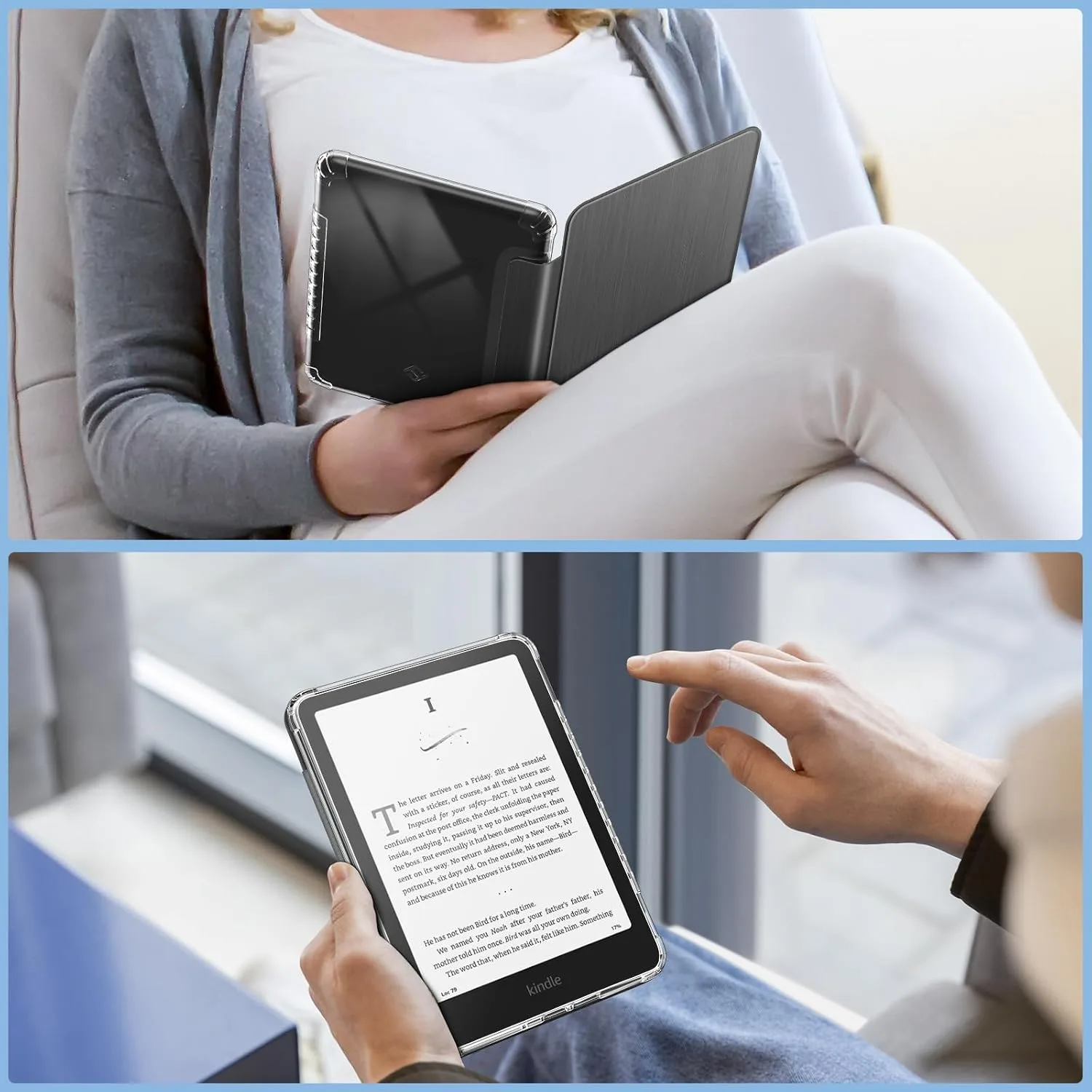 Fintie Clear Case for 7" Kindle Paperwhite 12th Gen 2024 & Kindle Colorsoft