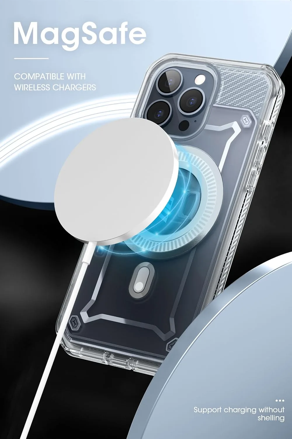 SUPCASE for iPhone 15 Pro Case (6.1 inch), Compatible with MagSafe, Clear
