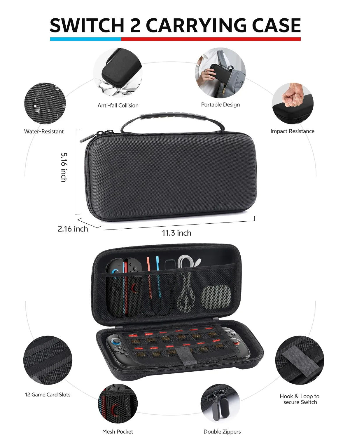 Pro Controller Accessories Bundle for Nintendo Switch 2, 17-in-1 Game Kit