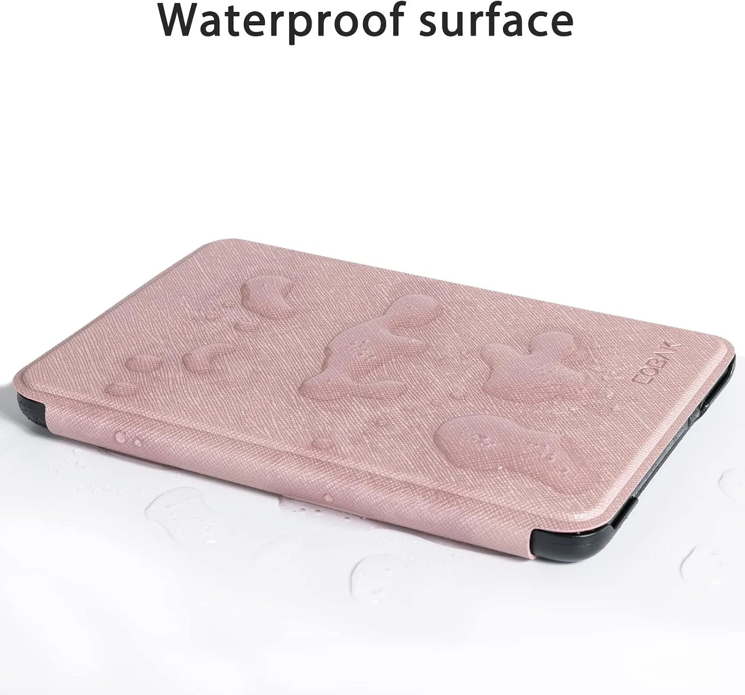 CoBak Case for All New 6 Inch E-Reader 2024 and 2022 (11 Generation) - PU Leather Smart Cover, Auto Sleep and Wake,Rosegold