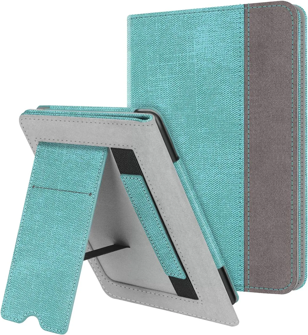 Fintie Stand Case for 6" Kindle Paperwhite 10th Gen 2018, Turquoise/Brown