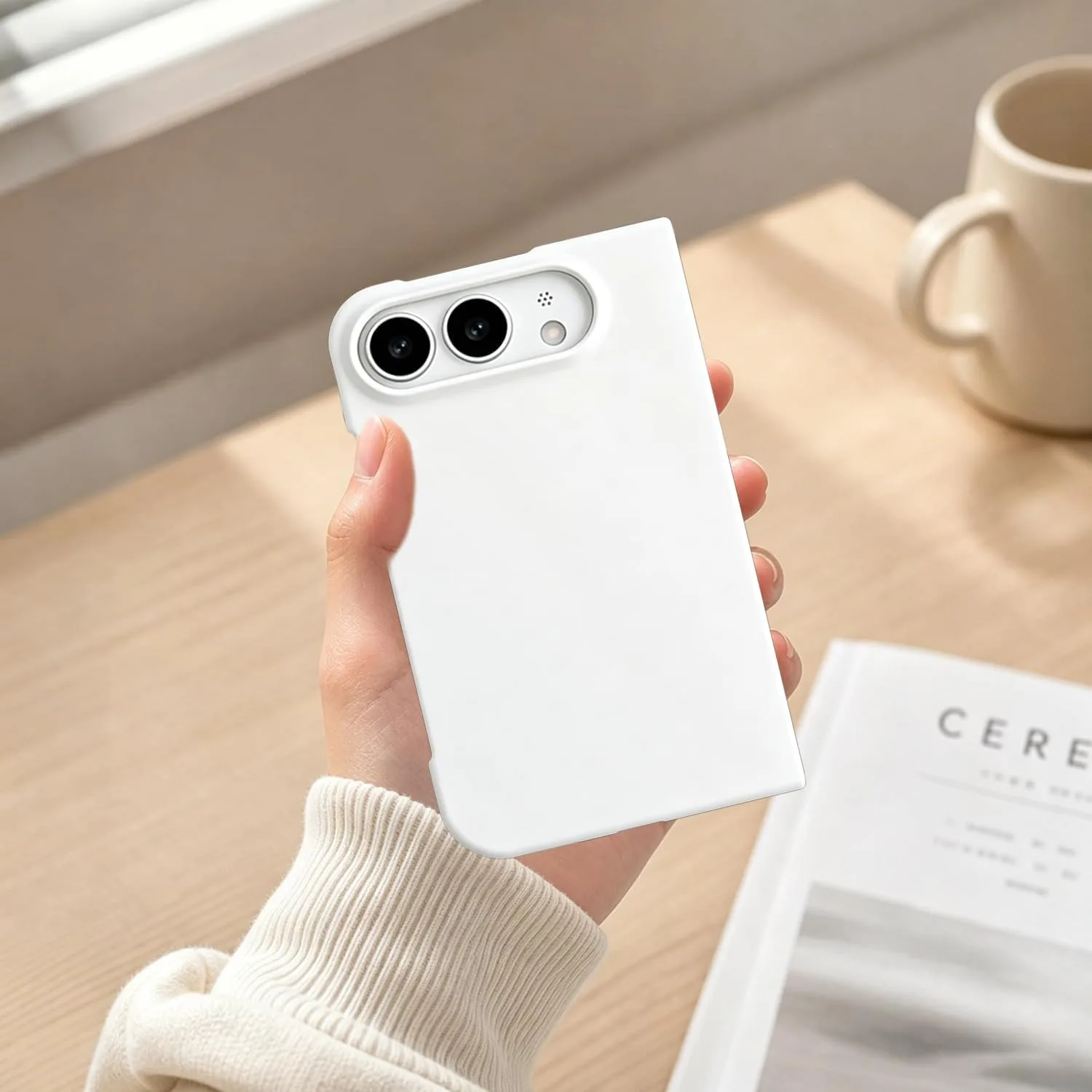 Matte PC Case for iPhone Duo - White