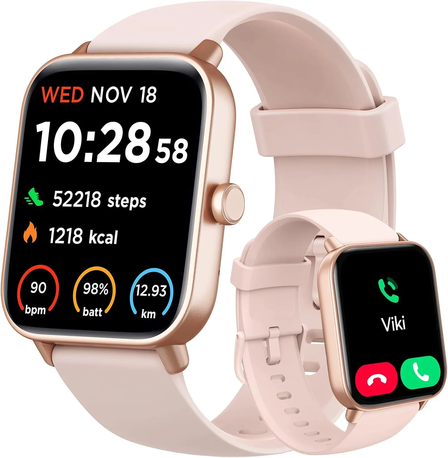 Smartwatch Gydom 1.8" para mujer con Alexa, IP68, monitor de ritmo cardíaco y SpO2, 100+ modos deportivos