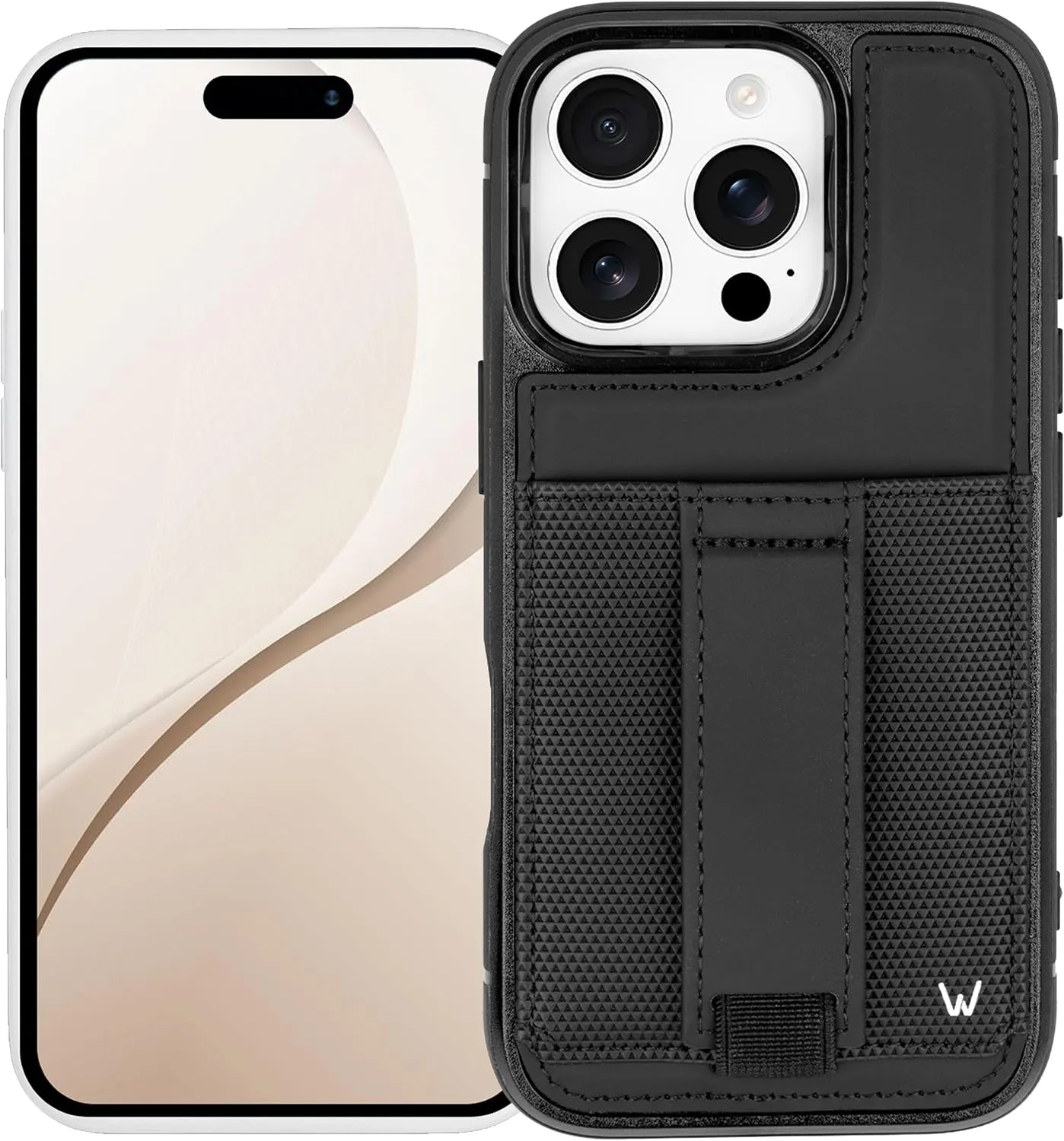 Walli Cases Wallet Phone Case for iPhone 16 Pro, Card Holder Kickstand