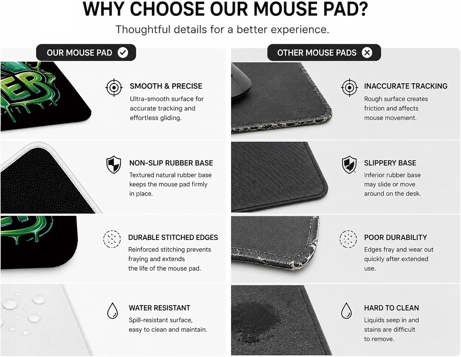 HONLUNG Gamer Mouse Pad, Gaming Game Controller Mouse Pad, Gaming Desk Accessories, Gamer Gift for Boys, Teens and Men, Non-Slip Rubber Base, Stitched Edges, Small Mousepad,9.4x7.9 Inch