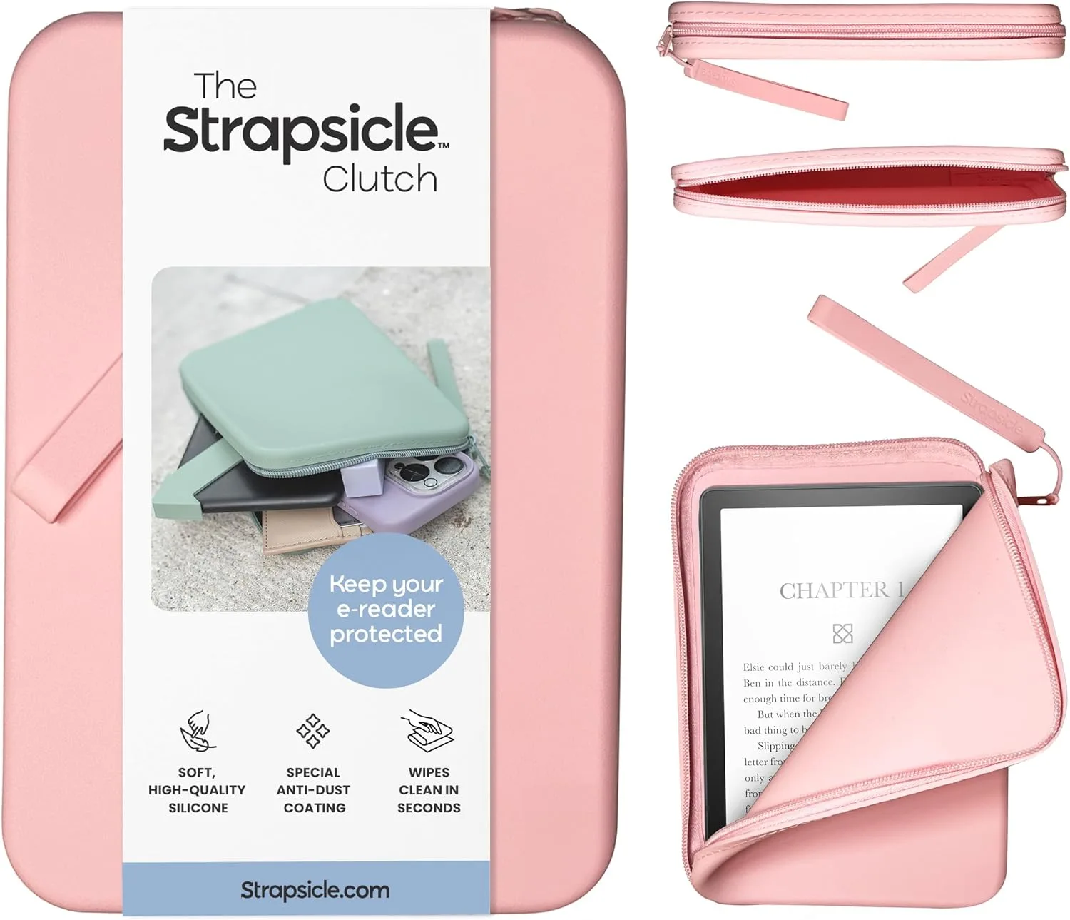 Strapsicle Silicone Clutch Bag for Your e-Reader and More - Candy Crush
