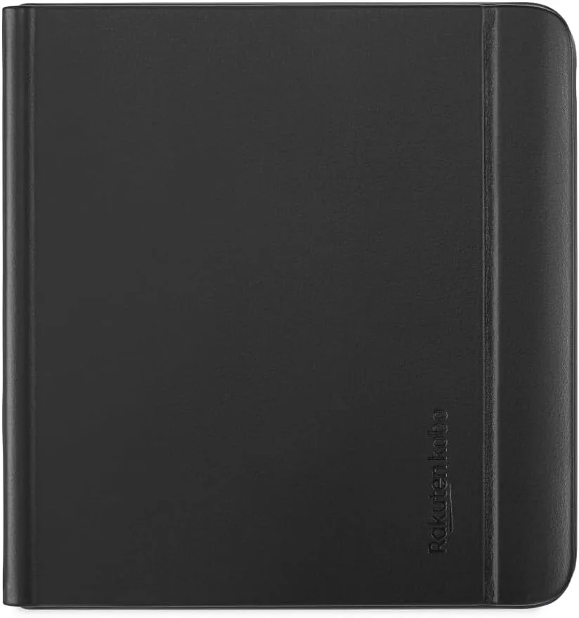 Kobo Libra Colour SleepCover Case | Black Notebook | Sleep/Wake Technology | Built-in 2-Way Stand | Vegan Leather | Compatible with 7” Kobo Libra Colour eReader