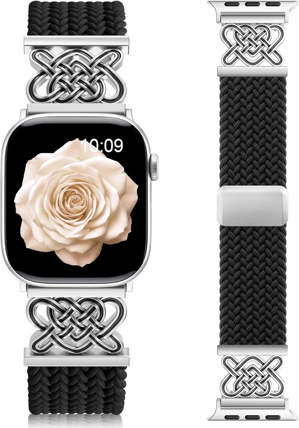 Correa trenzada elástica Firefit para Apple Watch 38mm 40mm 41mm 42mm para mujer