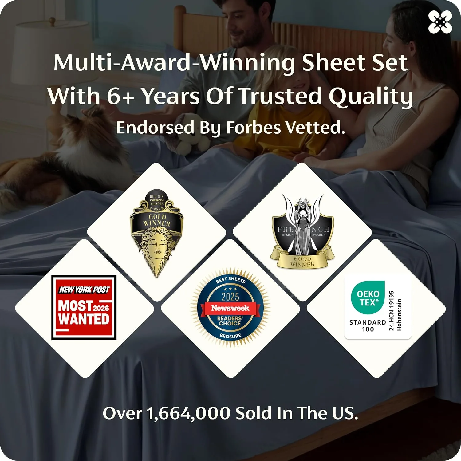 Bedsure PureWoven 100% Rayon Derived from Bamboo, Full Size Sheets, 4 PCS