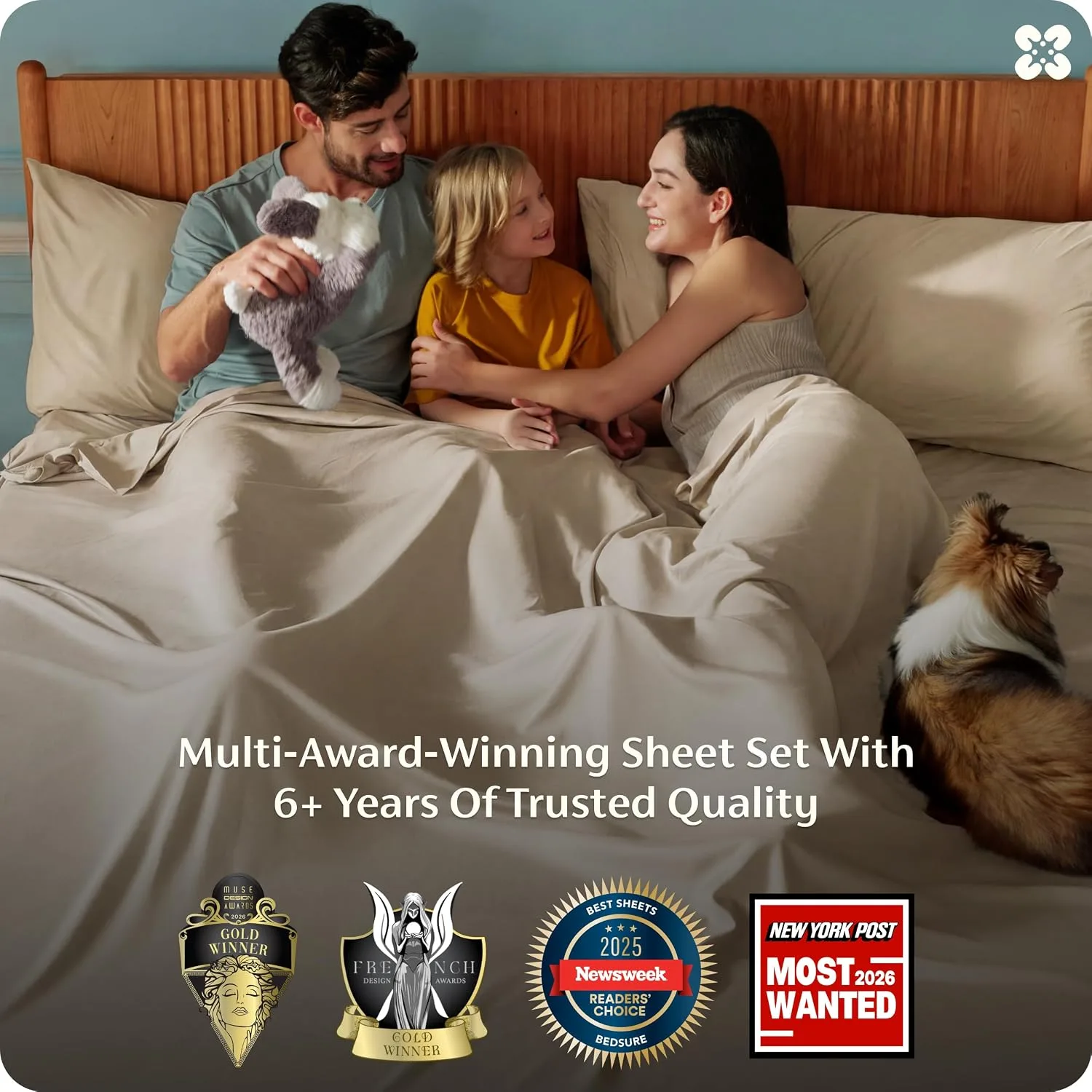 Bedsure PureWoven 100% Rayon Derived from Bamboo, Full Size Sheets, 4 PCS