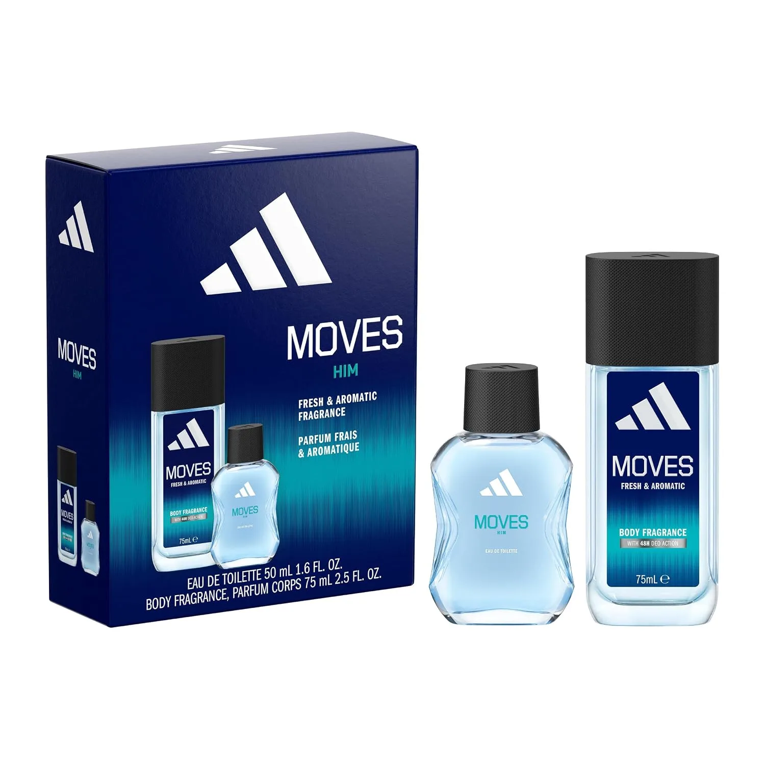 Set de fragancias Adidas Moves for Him Eau de Toilette 50ml y Body Fragrance 75ml
