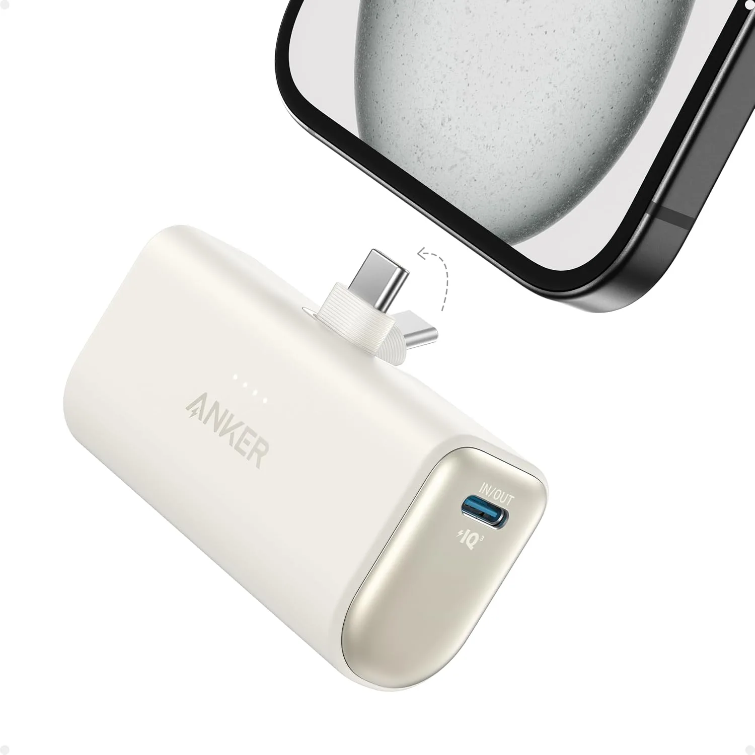 Anker Nano Power Bank,5,000mAh Portable Charger, Built-in USB-C Connector