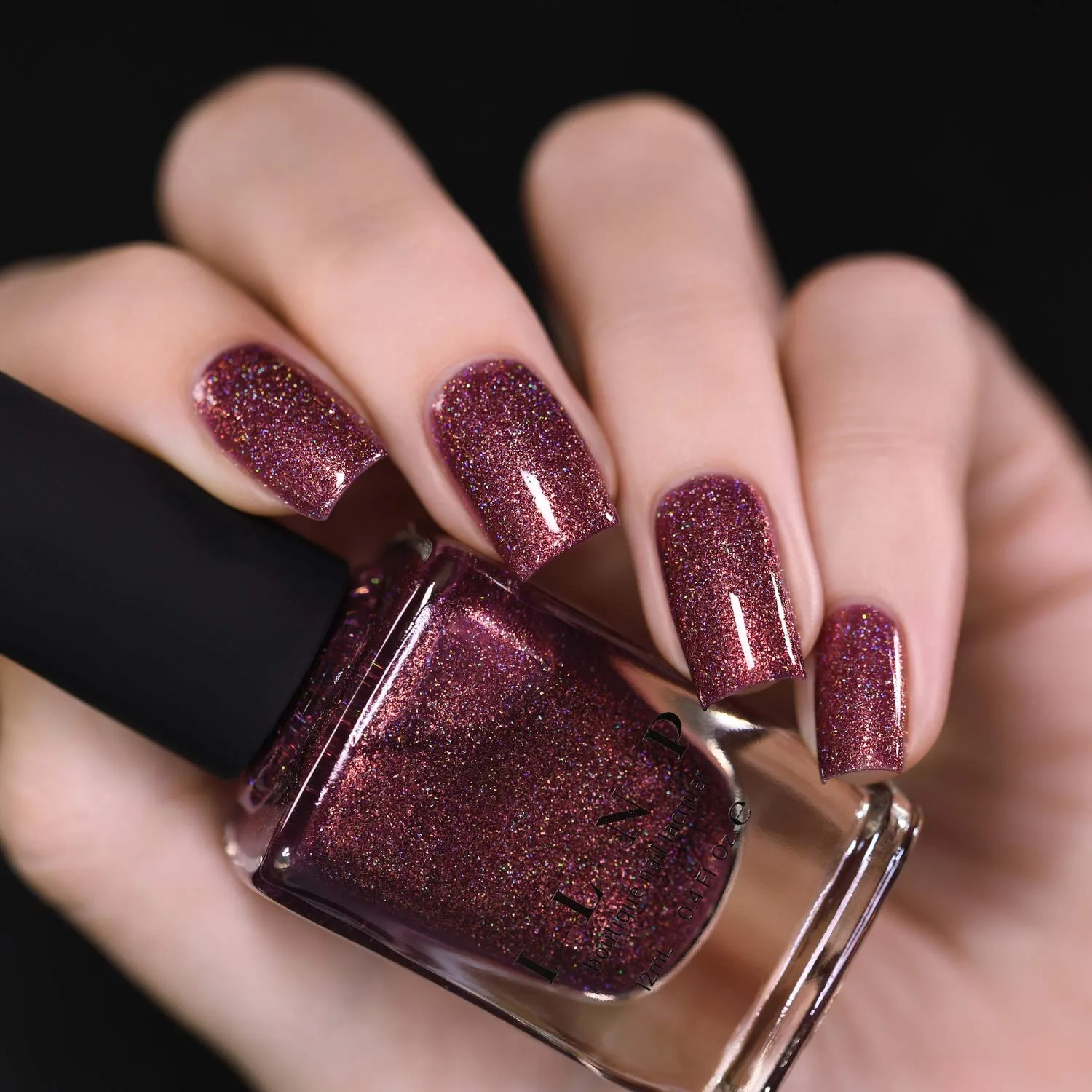 ILNP Bloodline - Rich Marsala Holographic Nail Polish, Chip Resistant, Non-Toxic, Vegan, Cruelty Free