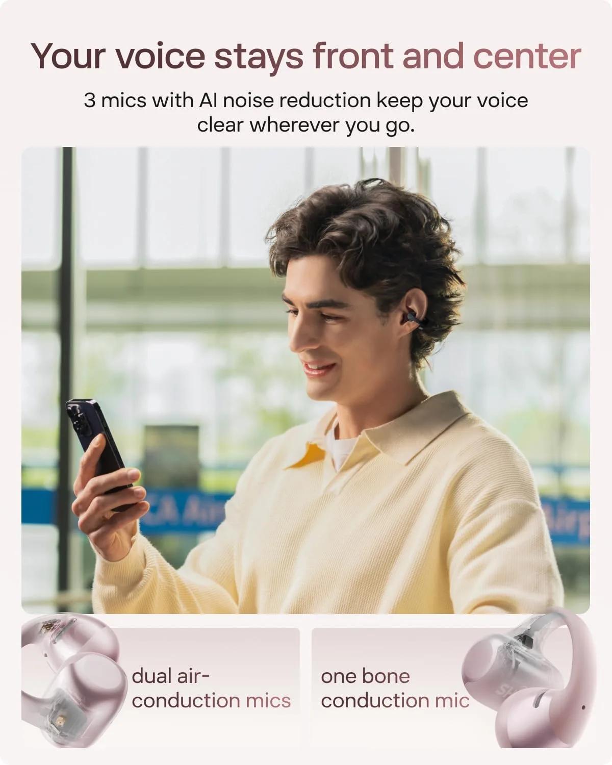 SHOKZ OpenDots 2 Open-Ear Clip-On Earbuds with Upgraded Dolby Audio, 3-Mic Clear Calls, Rich Bass, Up to 40 Hrs of Audio, Wireless Charging, Interchangeable Left/Right Earbuds, IP57, Bluetooth 6.1