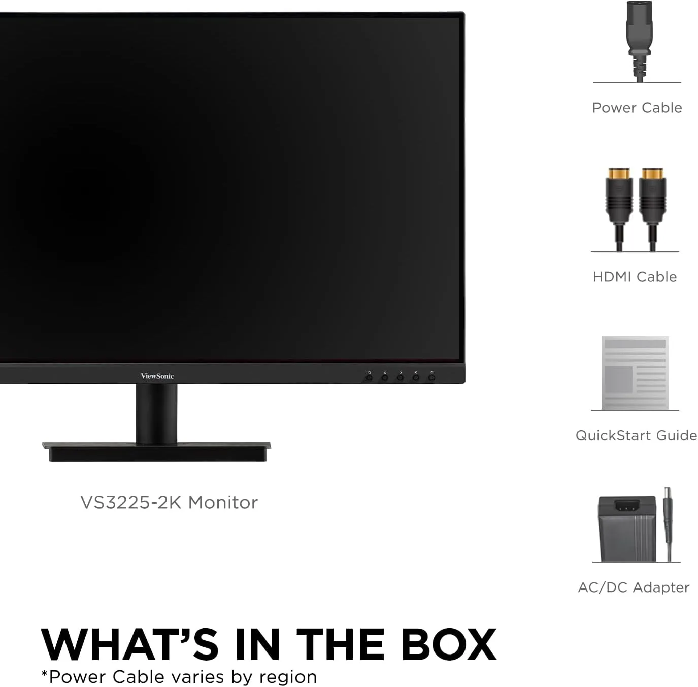 ViewSonic VS3225-2K 32 Inch QHD 1440p IPS Computer Monitor, 75Hz LCD