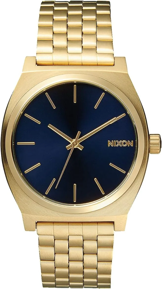 NIXON Time Teller A045 - 100m Water Resistant Men's Analog Fashion Watch (37mm Watch Face, 19.5mm-18mm Stainless Steel Band)