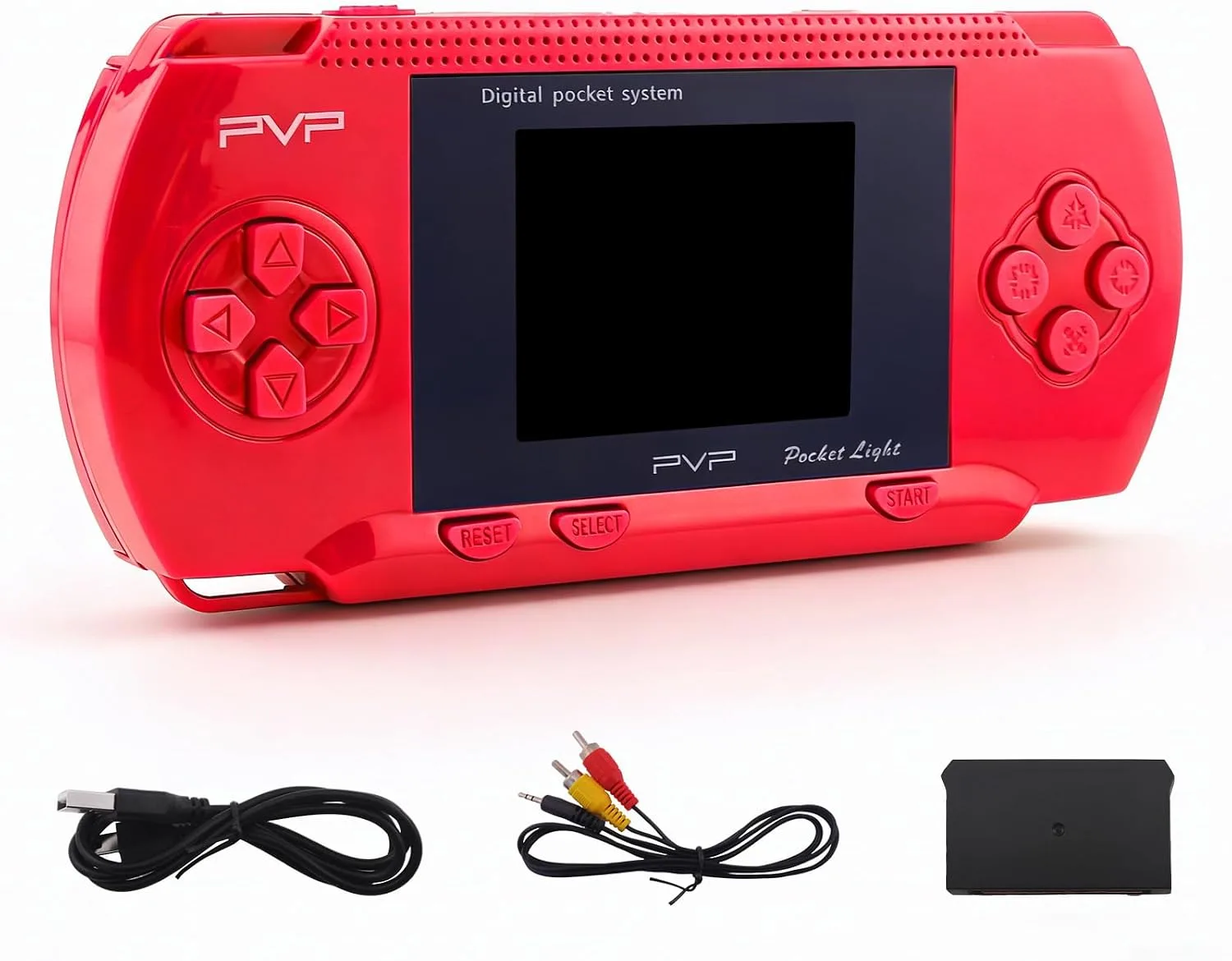 Red Handheld Game Console, 74 Built-in 8-Bit Games