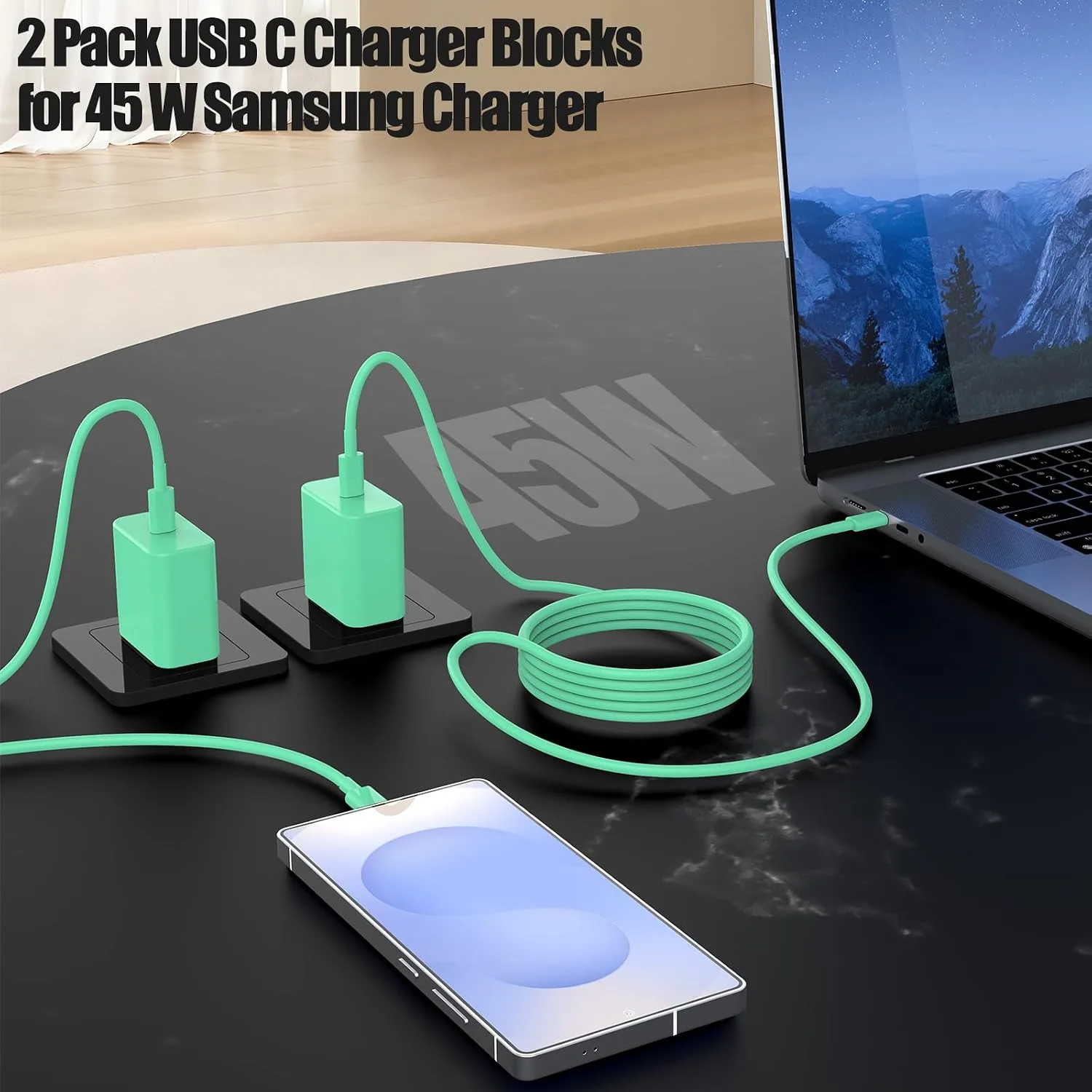 45W iPhone 18 17 16 Pro Max Charger Fast Charging with Type C Fast Cable