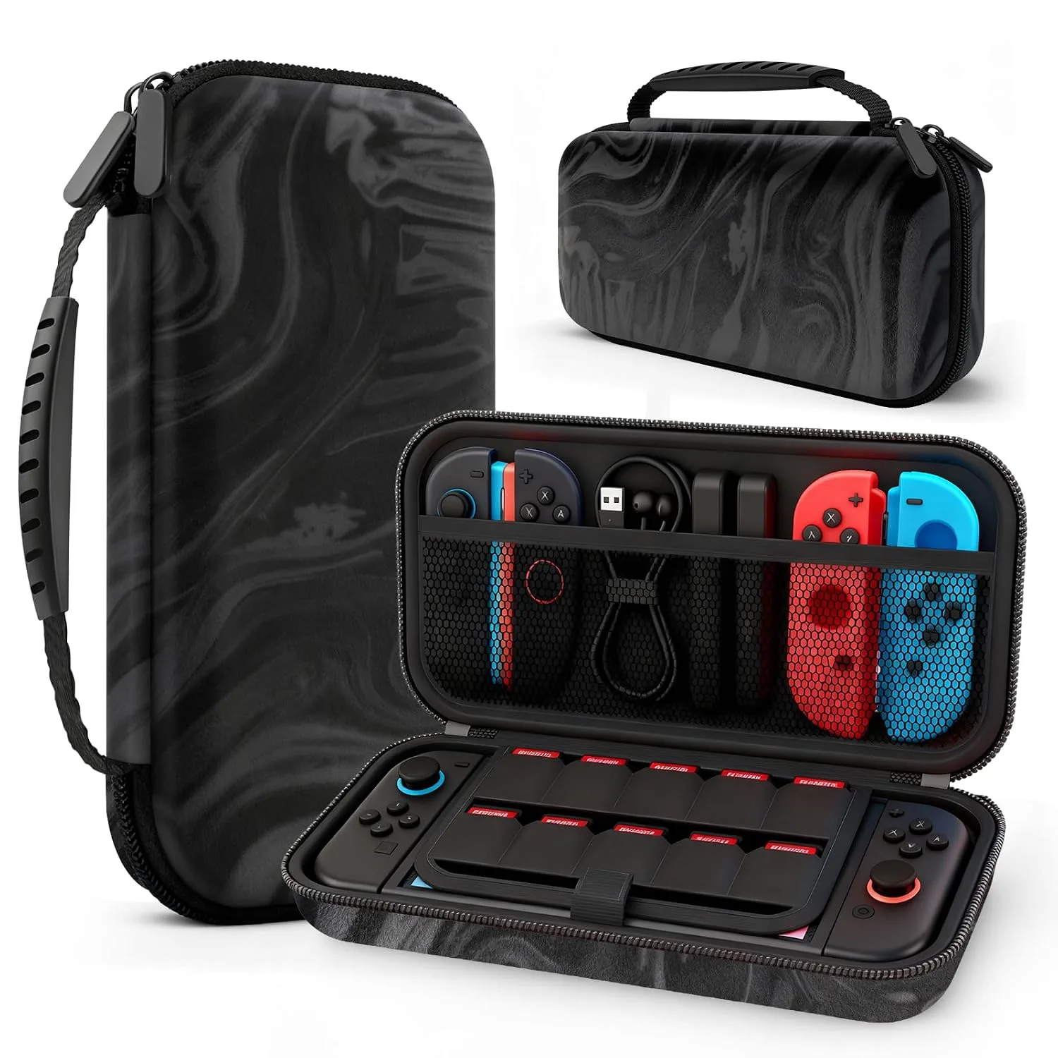 Funda para Nintendo Switch 2 Homicozy negra para 10 cartuchos