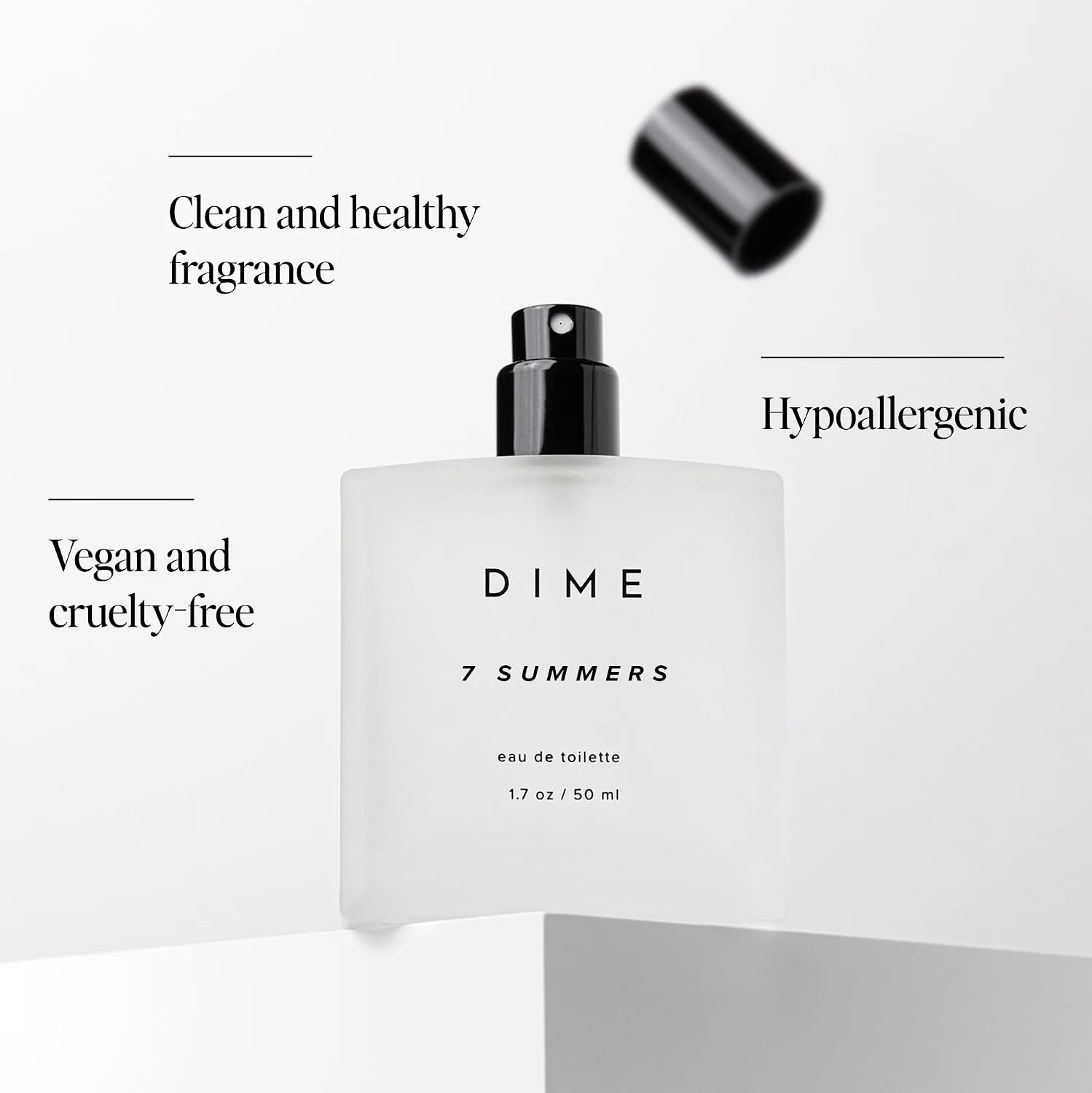 DIME Beauty 7 Summers Perfume for Women - Sweet Floral Eau de Toilette with Bergamot, Vanilla Orchid and Coconut, Clean, Vegan, Cruelty-Free Fragrance, 1.7 oz / 50 ml