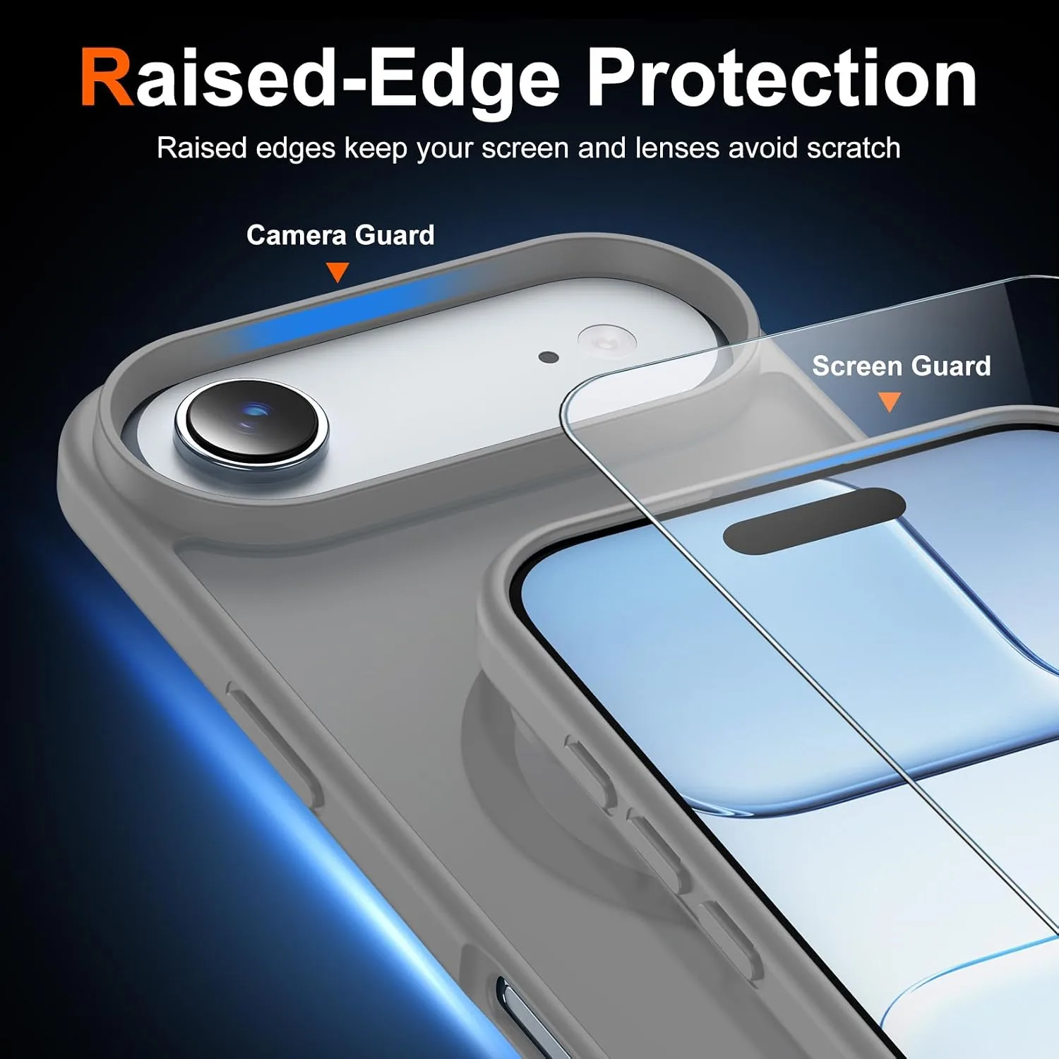 Temdan for iPhone AIR Case with Screen Protector Titanium Gray