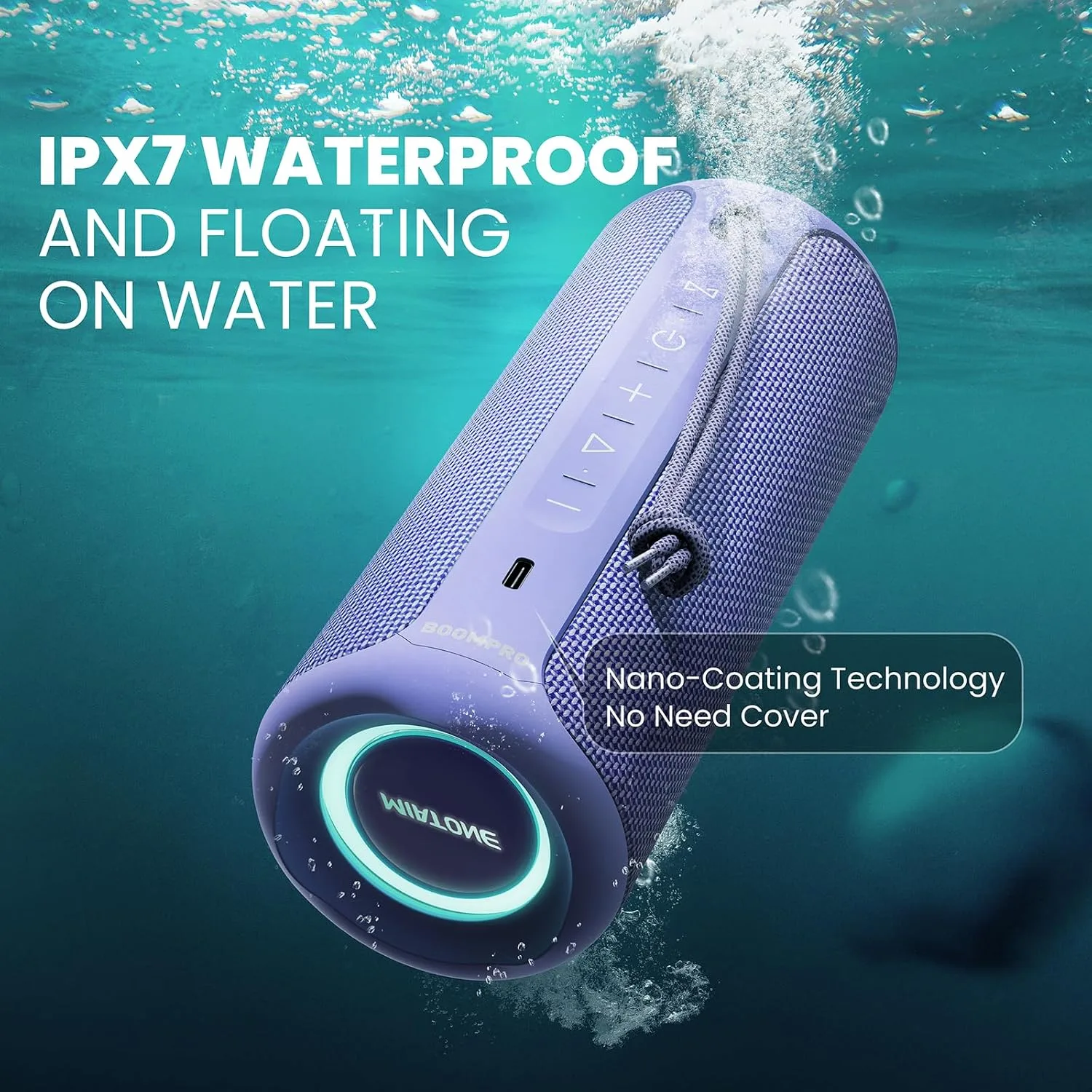 Boompro Bluetooth Speaker 36W Stereo Sound Bass Girl Woman Present - Purple