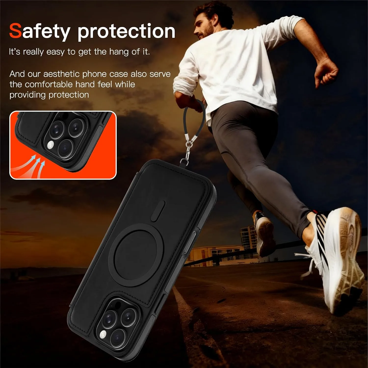 Wallet Phone Case Crafted for iPhone 16 Pro Black