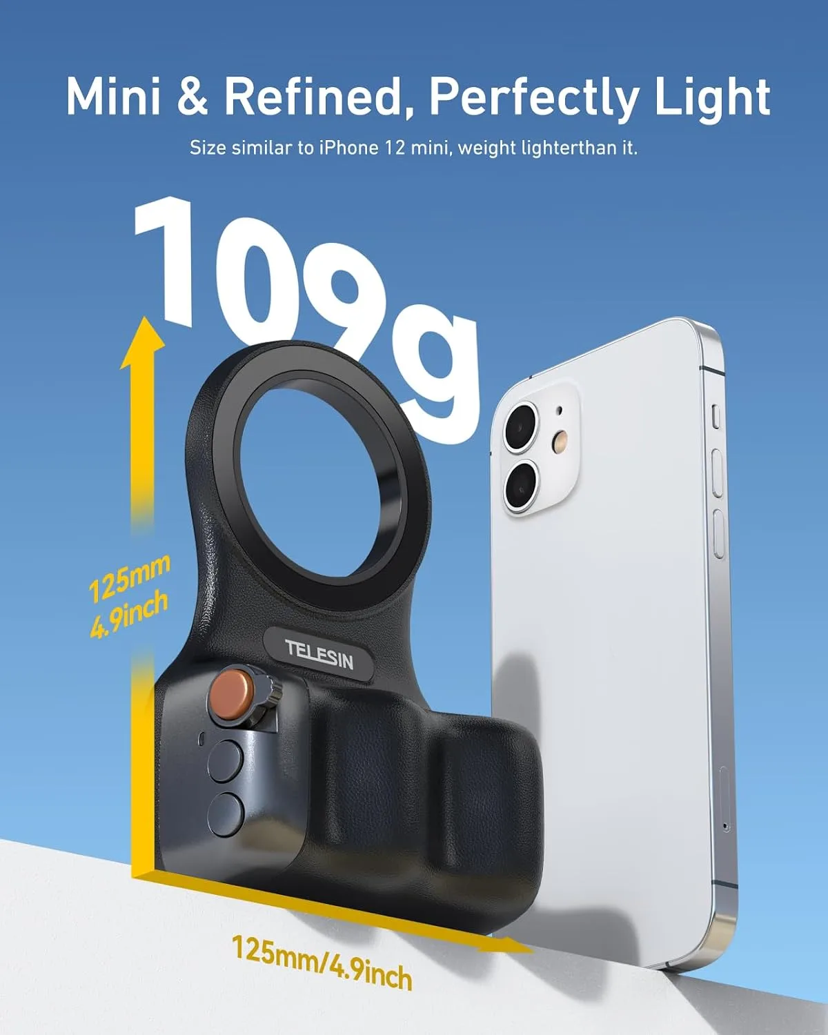 TELESIN Magnetic Phone Camera DSLR Style Grip for Magsafe iPhone & Android