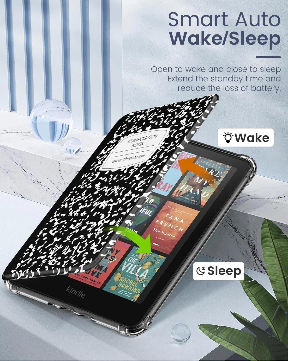 MoKo Case for 7" Kindle Paperwhite 12th Gen & Colorsoft 2024 Notebook Black