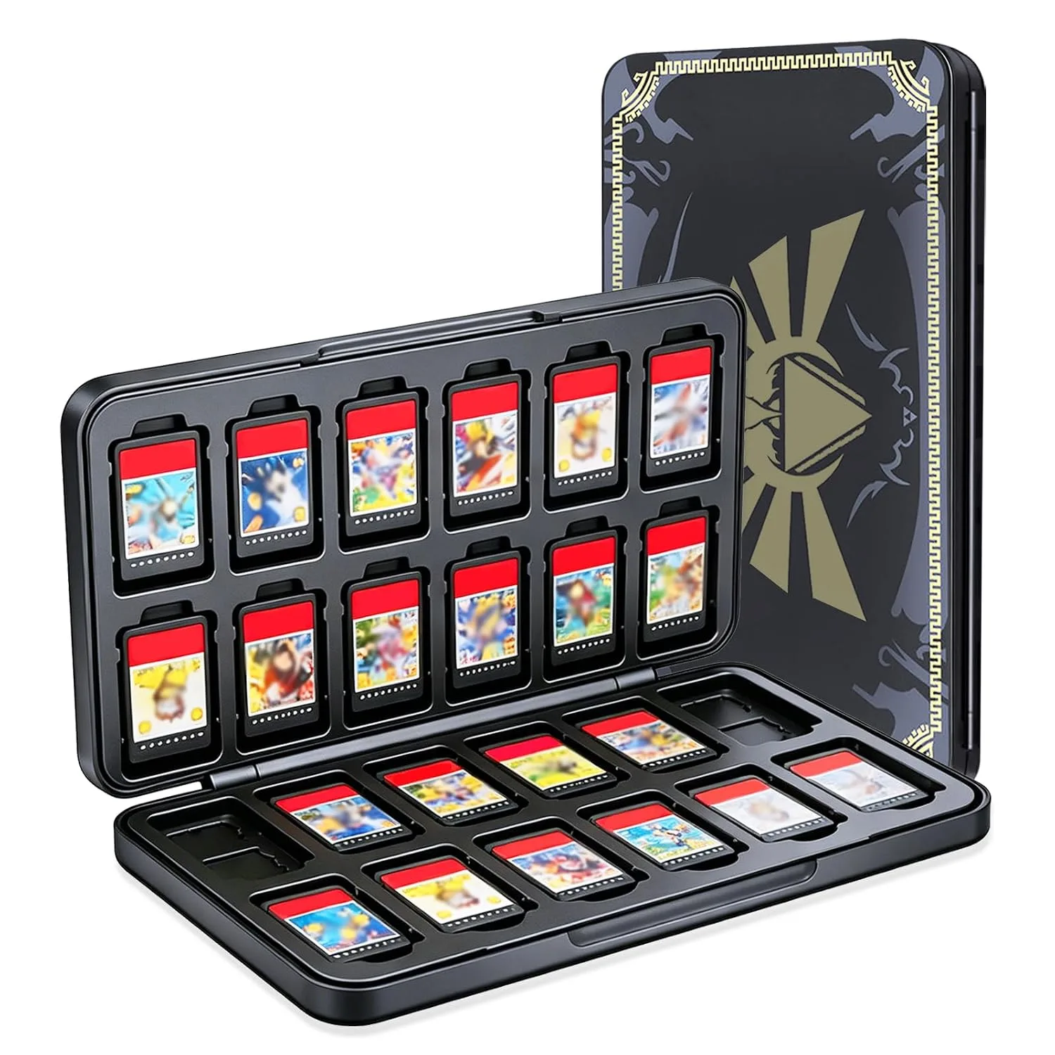 Estuche para juegos Nintendo Switch Sunmike negro gris
