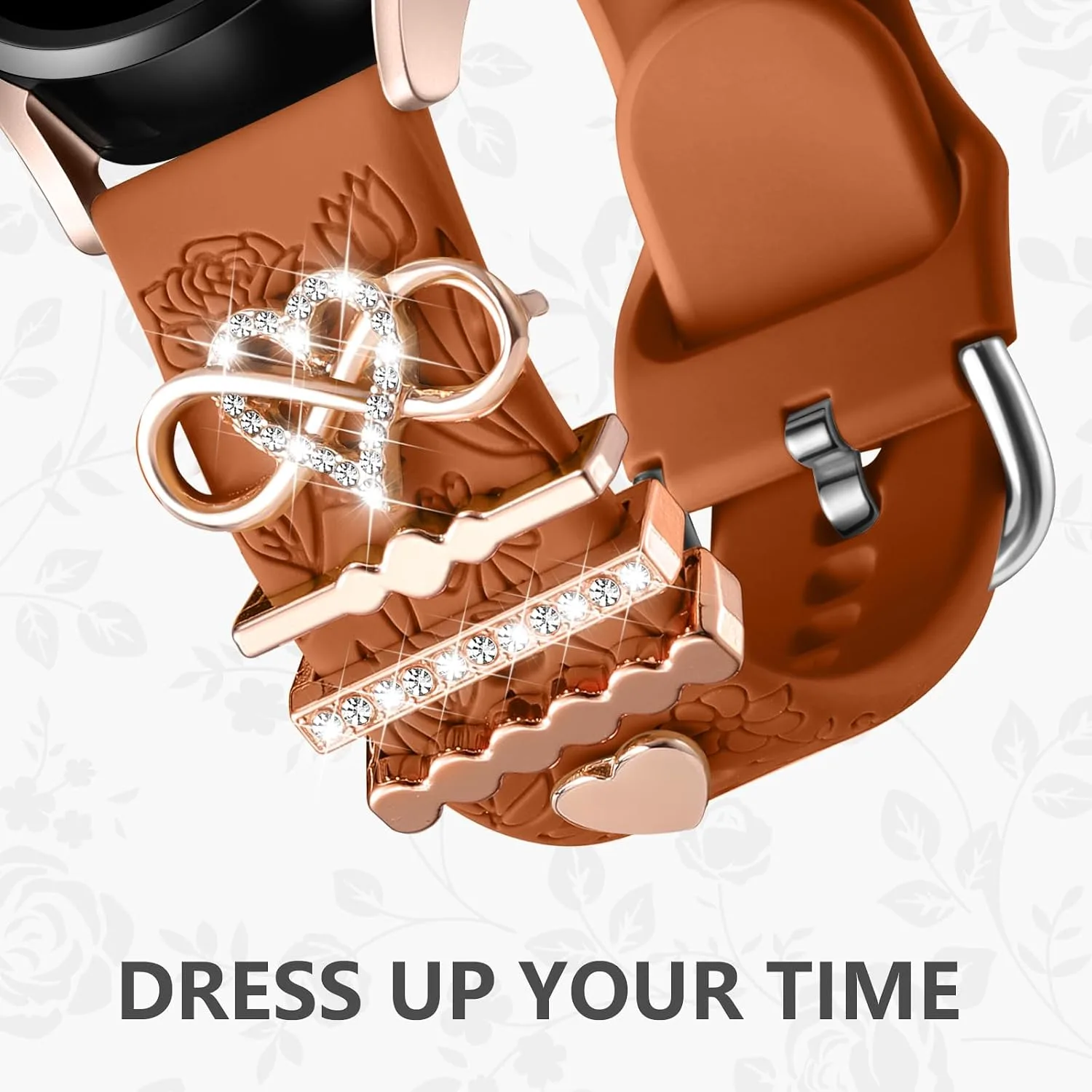 DaQin Flower Engraved Band Compatible with Samsung Galaxy Watch 7 Bands