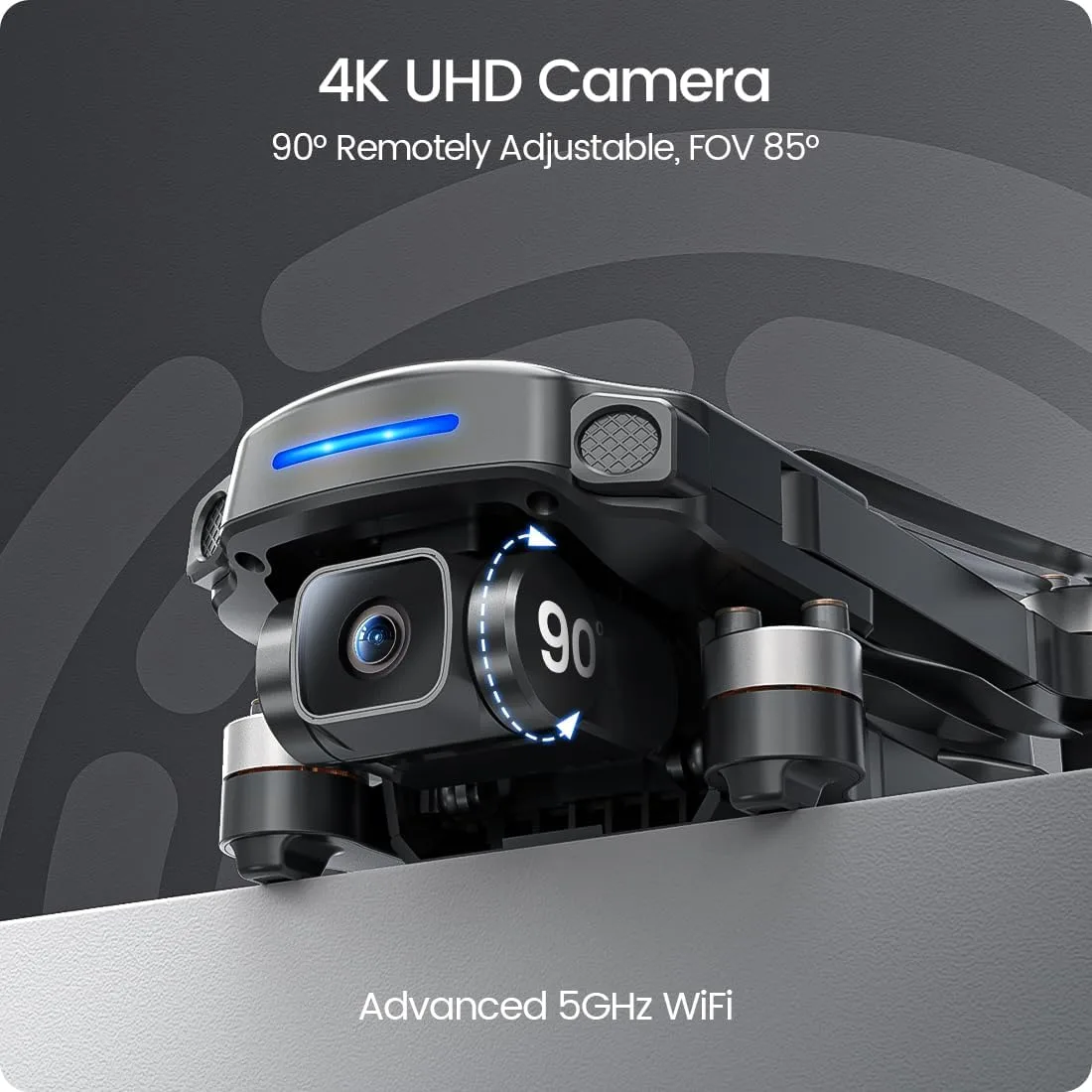 Holy Stone GPS Drone with 4K UHD Camera for Adults Beginner; HS360S 249g Foldable FPV RC Quadcopter with 10000 Feet Control Range, Brushless Motor, Follow Me, Smart Return Home, 5G Transmission
