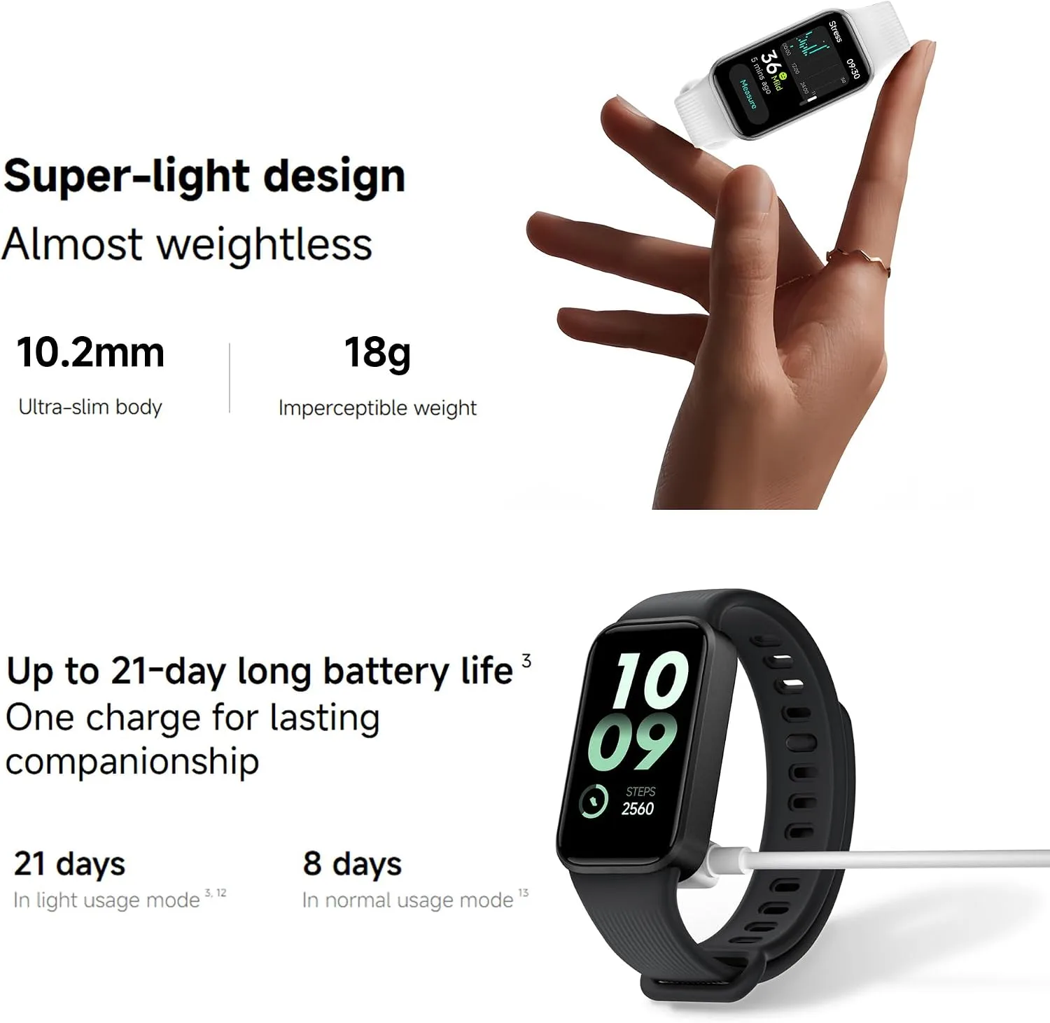 Xiaomi Smart Band 11 Active Fitness Tracker, 1.47" 60Hz Display, 21-Day Battery Life, 5ATM Waterproof for Swimming, Heart Rate & Sleep Monitor, 50 Workout Modes, Activity Tracker for Android iOS