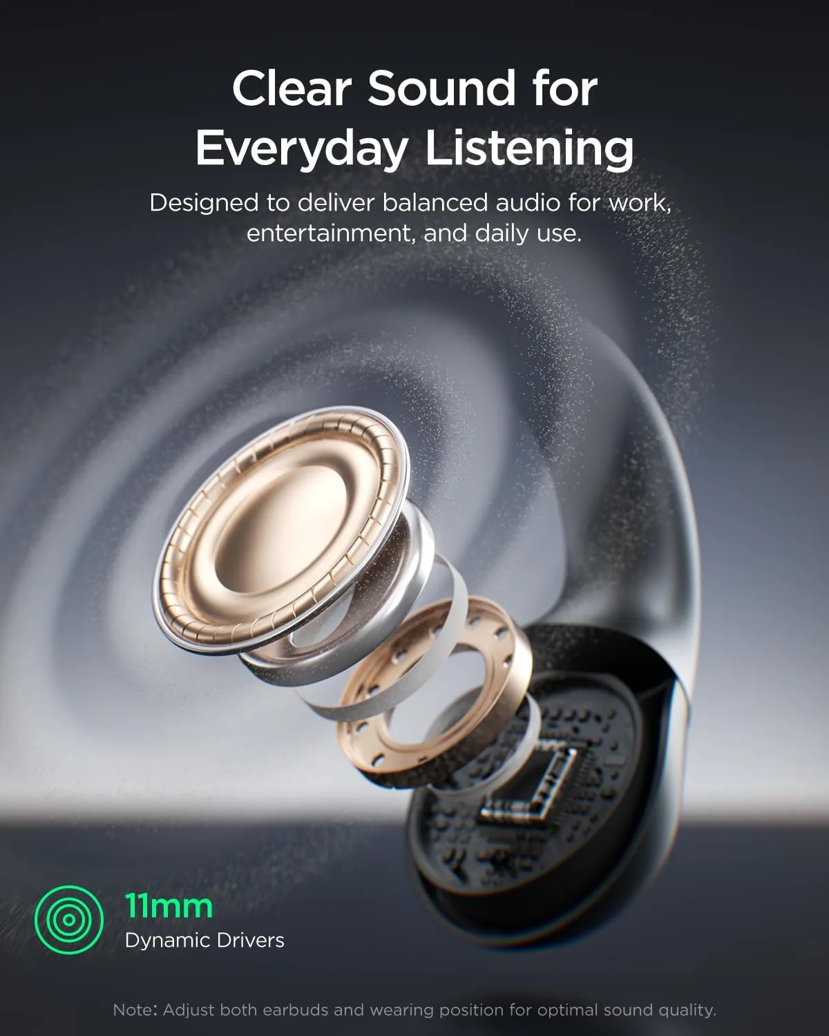 Open Ear Earbuds, Clip-On Design, Wireless Bluetooth 6.0 X7, Black