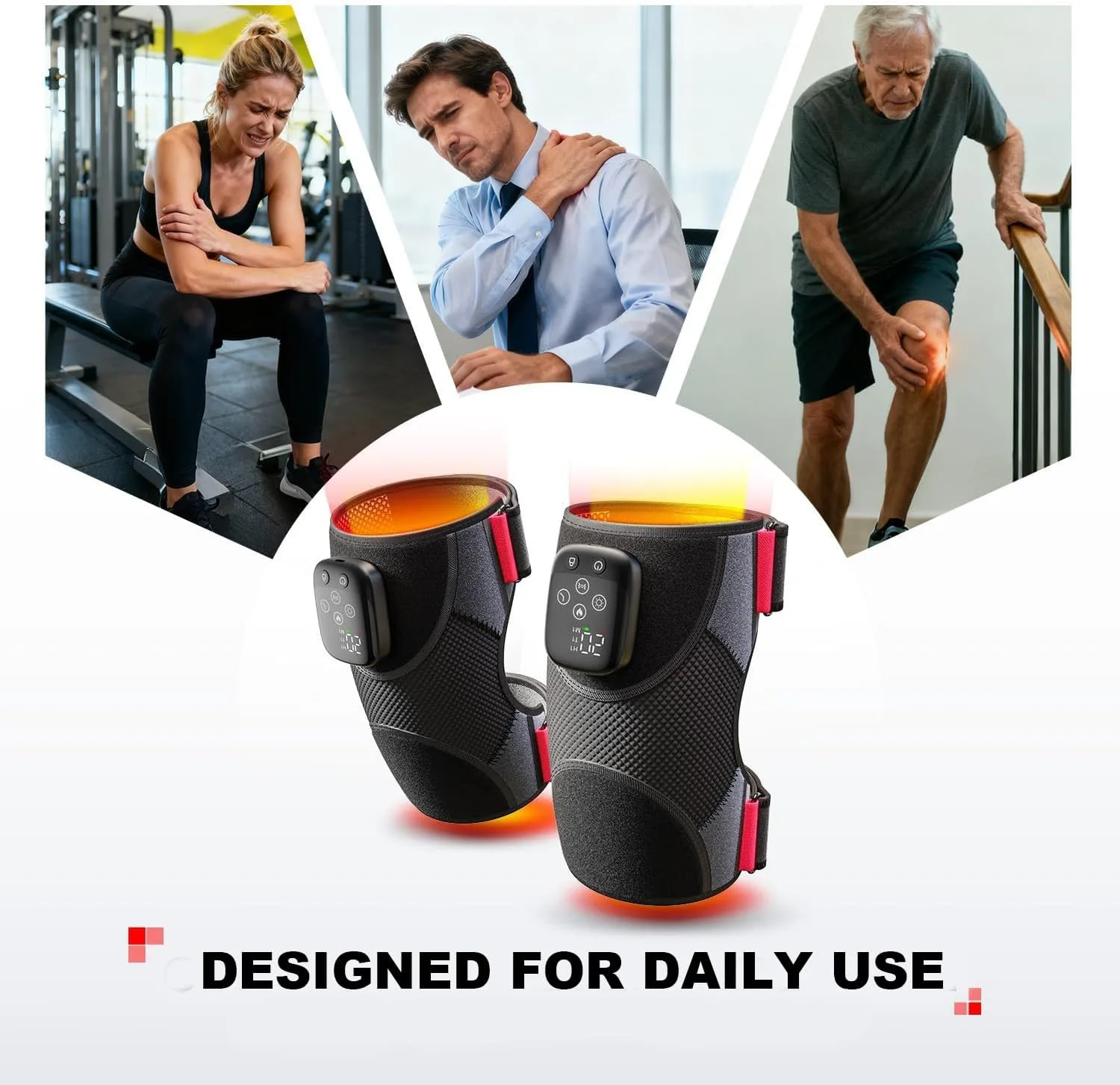 LTW Knee Massager with Heat, Red Light & Vibration