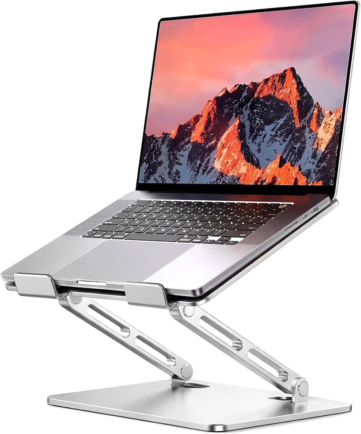 Base para laptop Loxp portátil de aluminio color plata