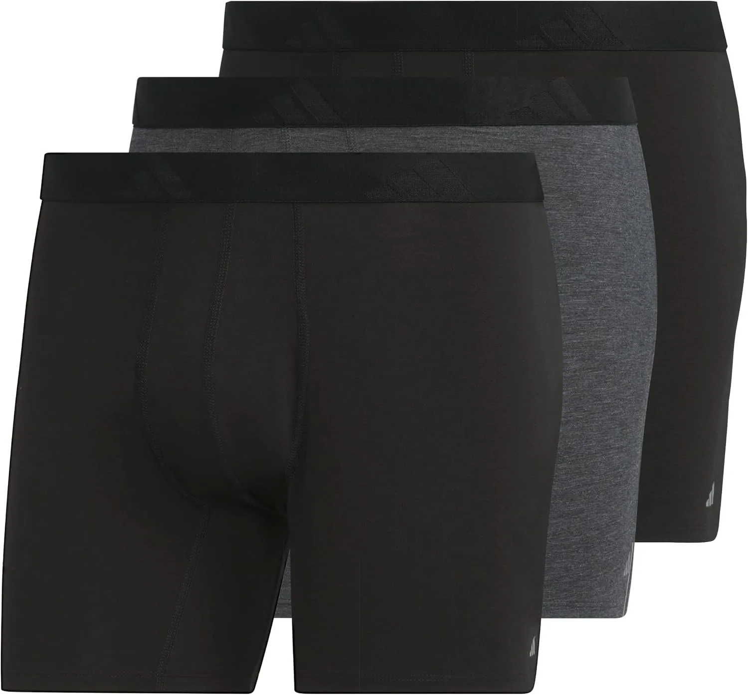adidas Mens Luxe Comfort 3-Pack Trunk Underwear Casual - Grey