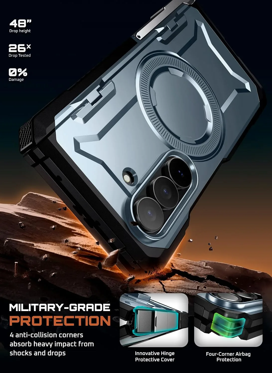 SUPCASE for Samsung Galaxy Z Fold 7 Case with Kickstand, Tilt