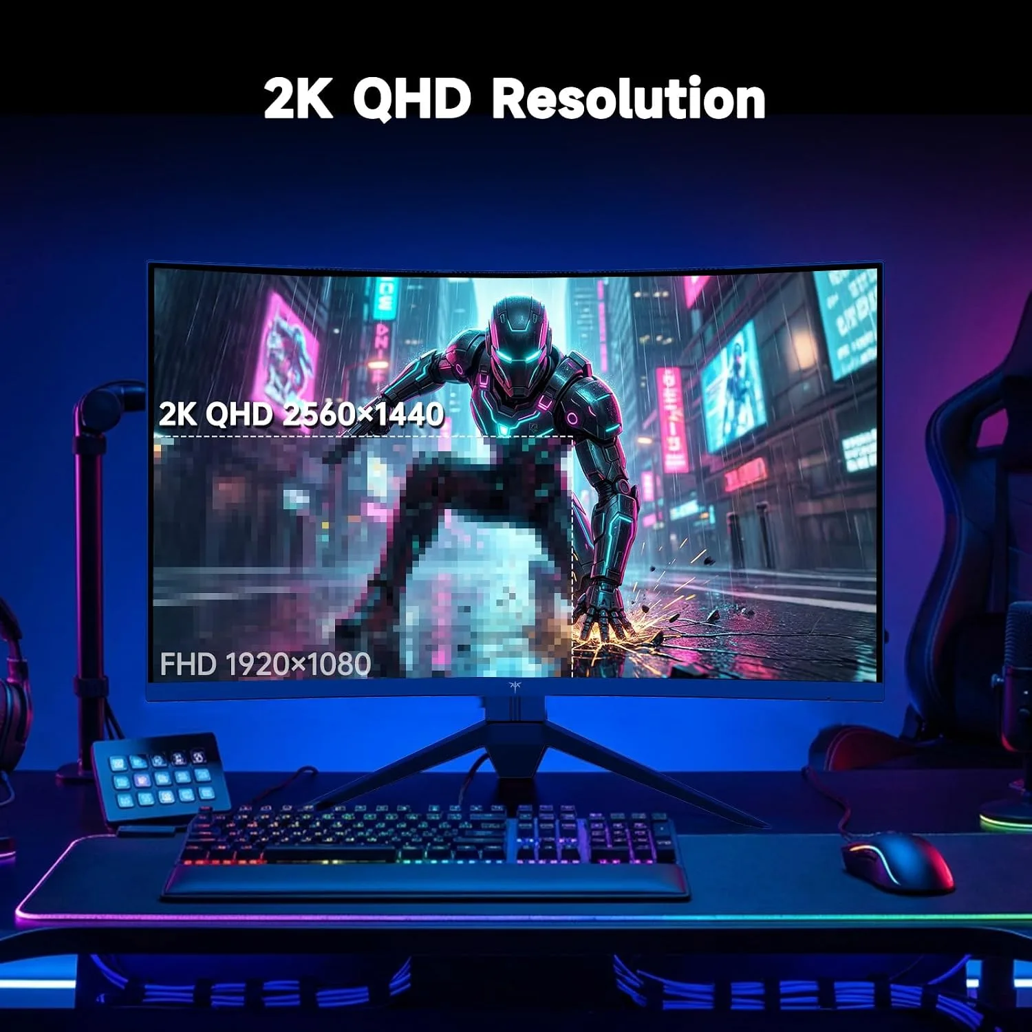 KTC 27 Inch 240Hz Curved Gaming Monitor, QHD 1440P 1000R Monitor, H27S25E