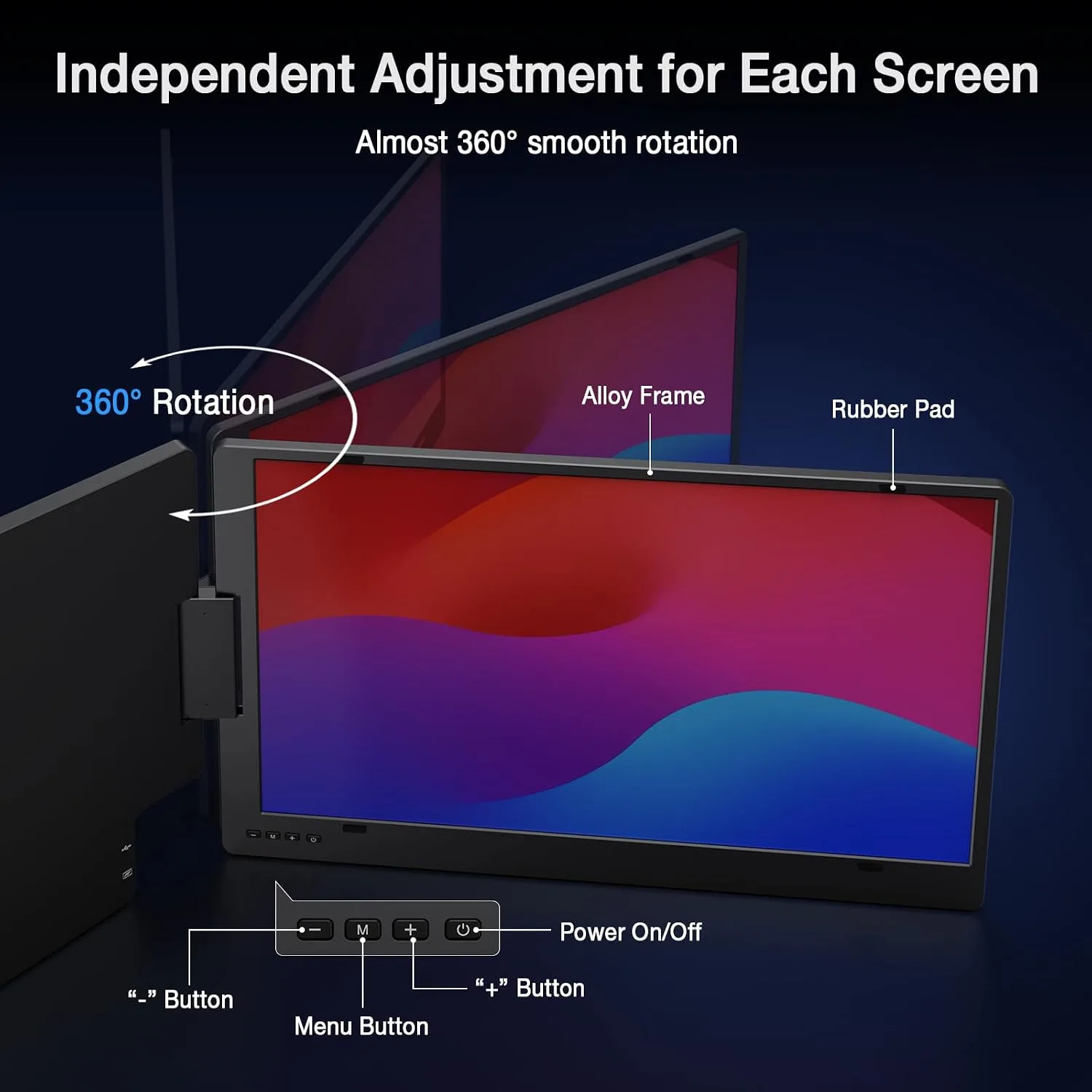 KYY 15.6" Laptop Screen Extender, 1080P FHD IPS Portable Monitor