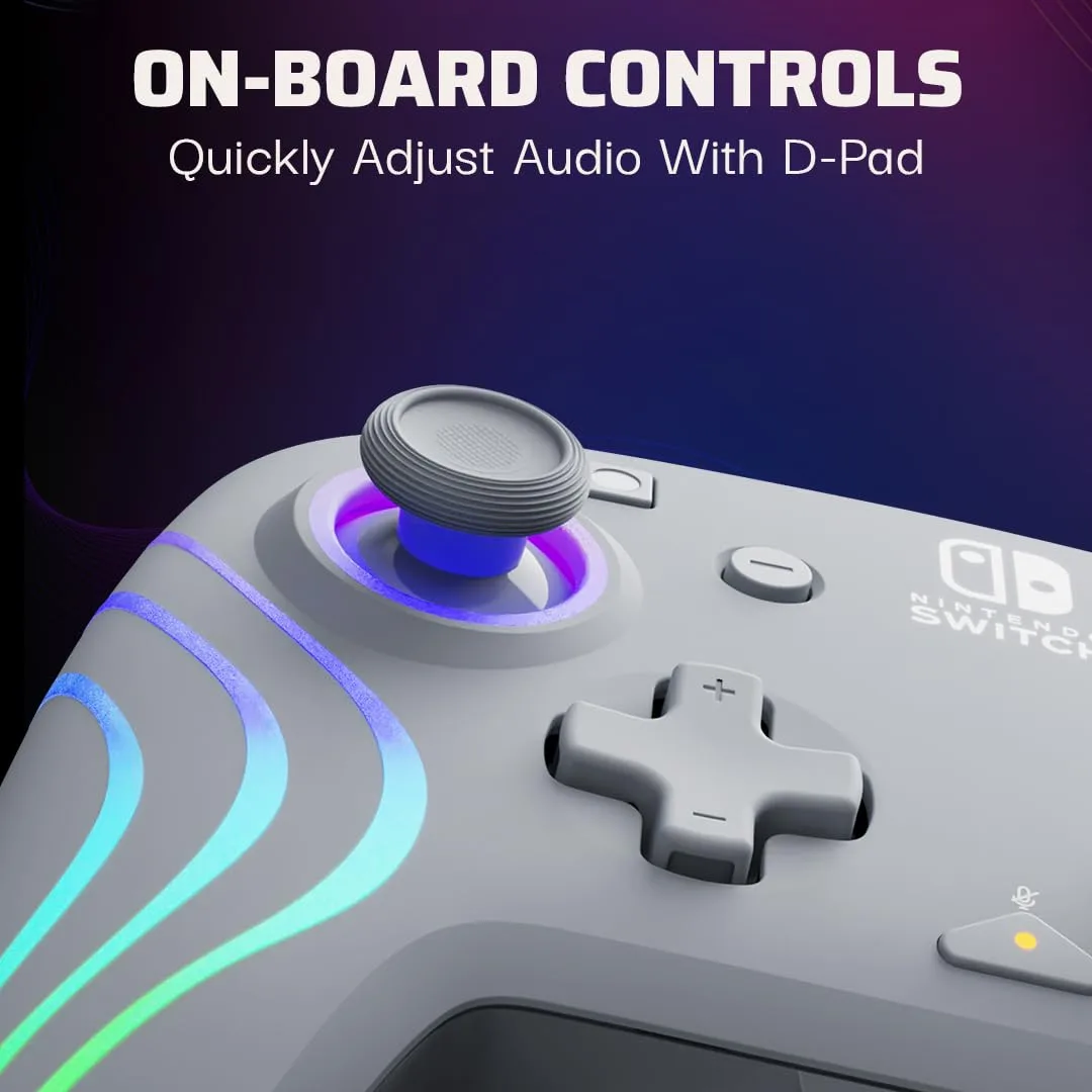 PDP Afterglow Wave Wired RGB Gaming Controller for Nintendo Switch 2, Lite