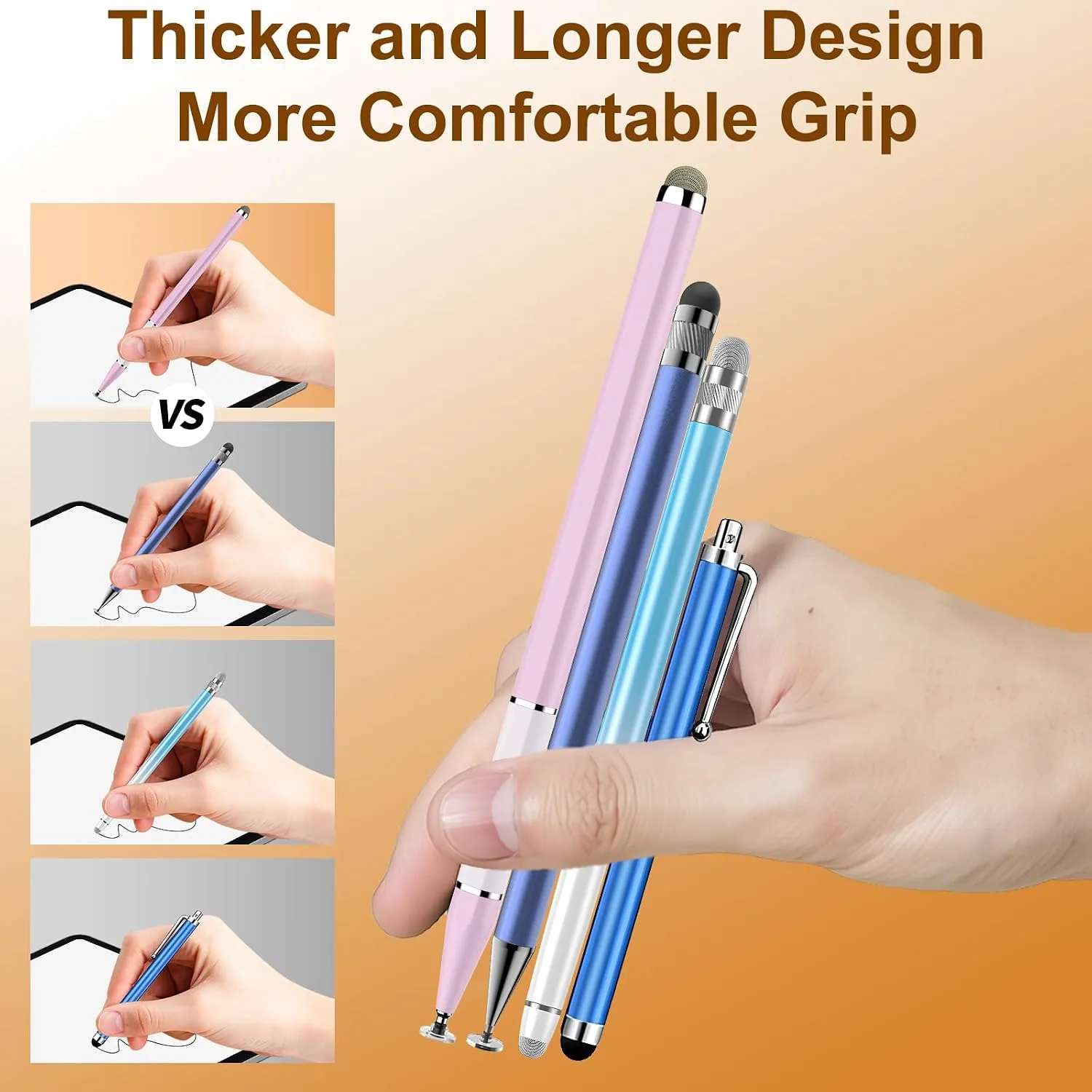 Bopomofo Stylus Pen for Touchscreen,3PCS 2-in-1 Magnetic Stylus Pen