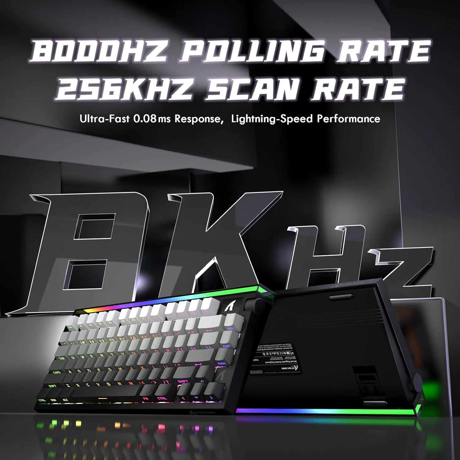 ATTACK SHARK R85 HE Wired 75% RT Mechanical RGB Gaming Keyboard-Moonlight