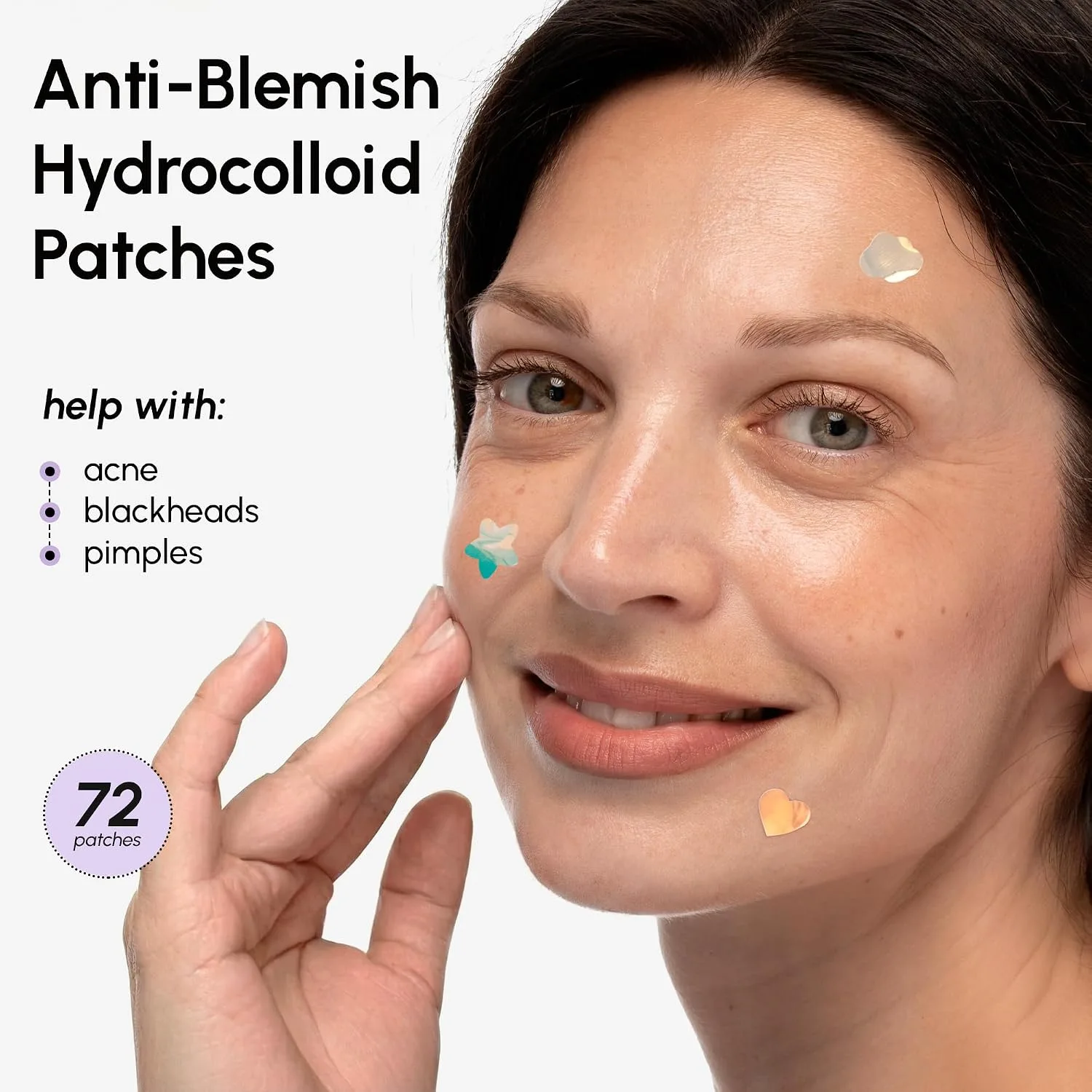 MAREE Pimple Patches for Face - Holographic Acne Patches for Teens - 72 Ct