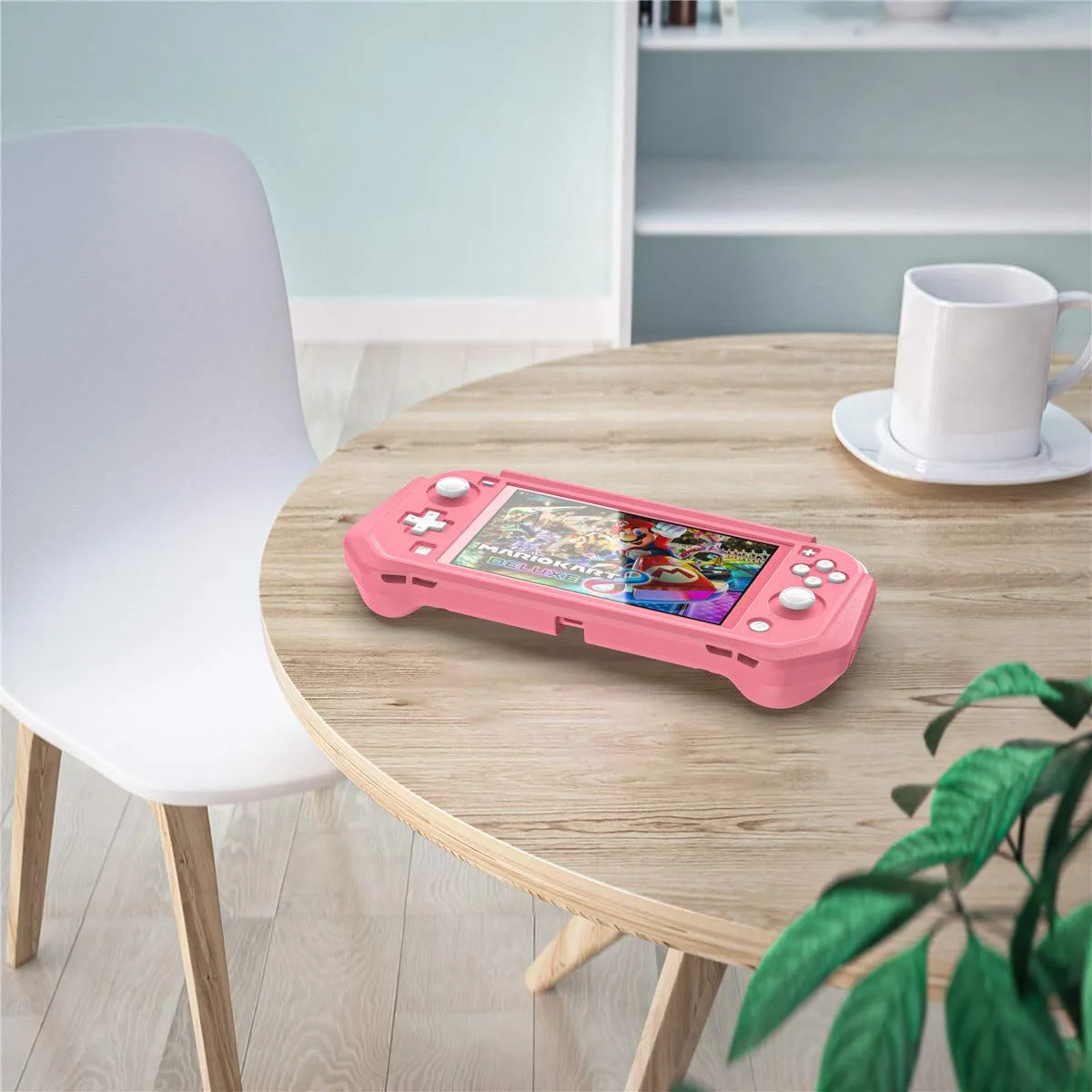 iNOTOGG Coral Compatible with Nintendo Switch Lite Case with Anti-Scratch and Shock Absorbing Protective Cover, Protects from Scratches, Dust, Fingerprints, and Falls