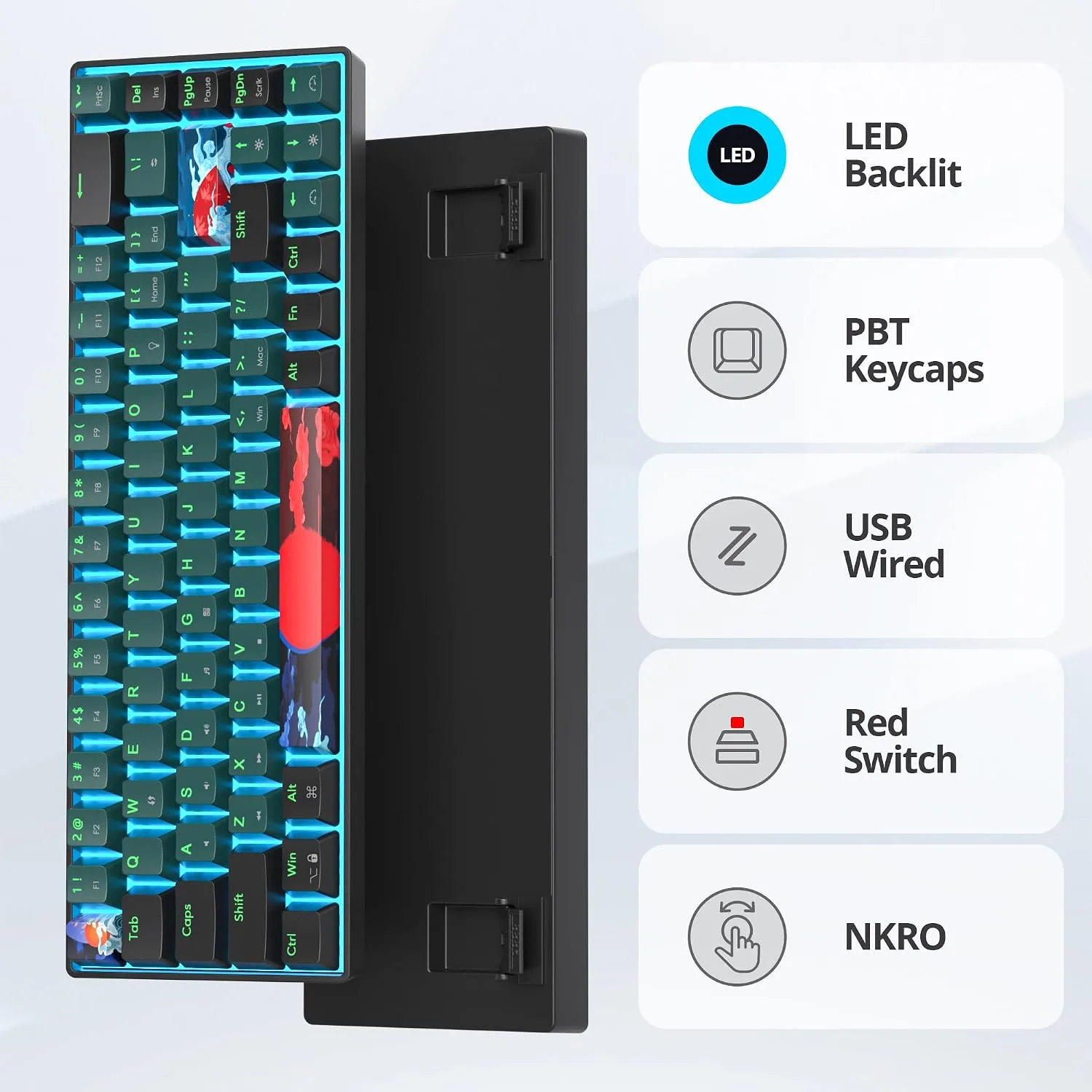 Owpkeenthy 60% Wired Mechanical Keyboard