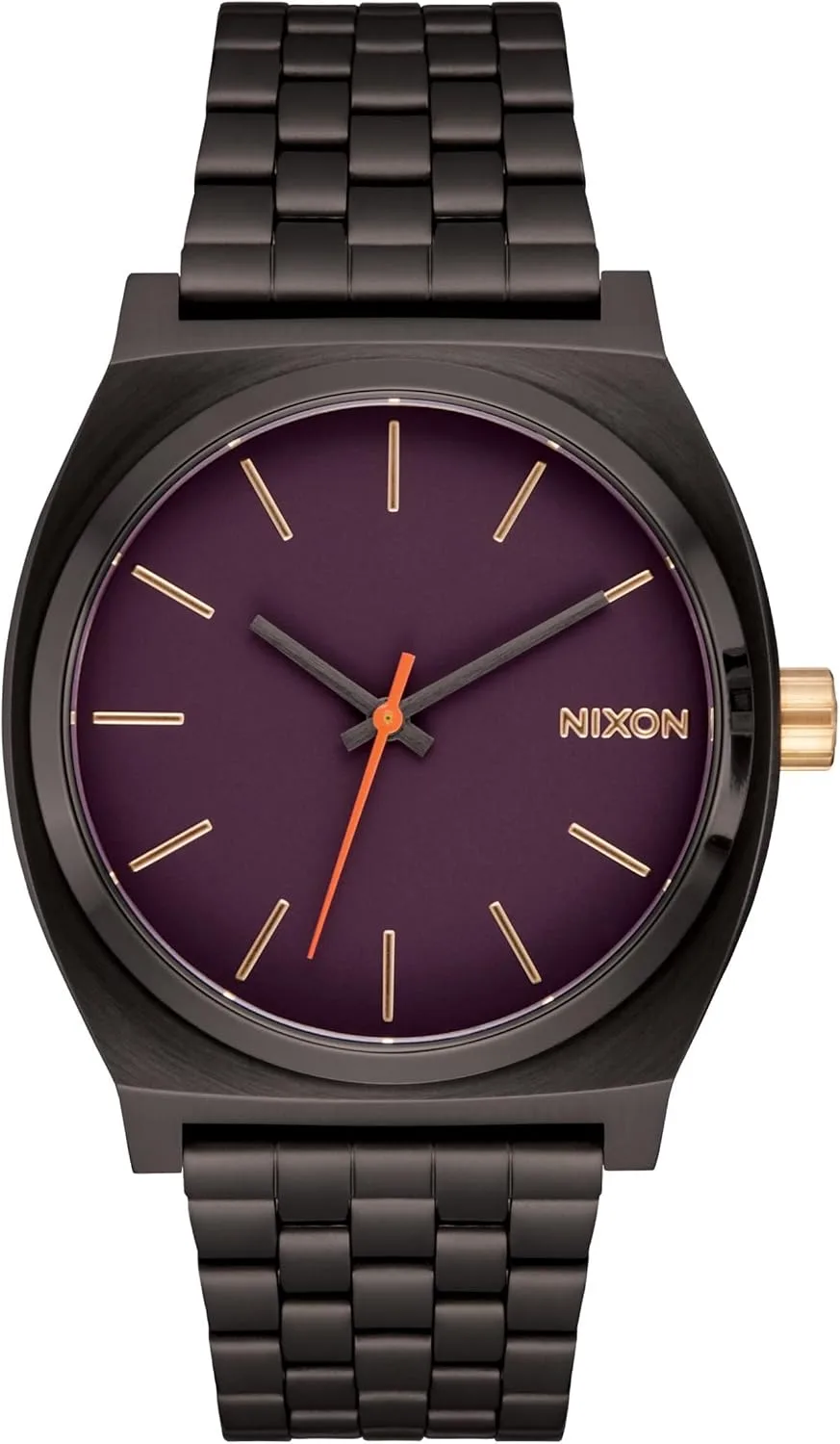 NIXON Time Teller A045 - 100m Water Resistant Men's Analog Fashion Watch (37mm Watch Face, 19.5mm-18mm Stainless Steel Band)